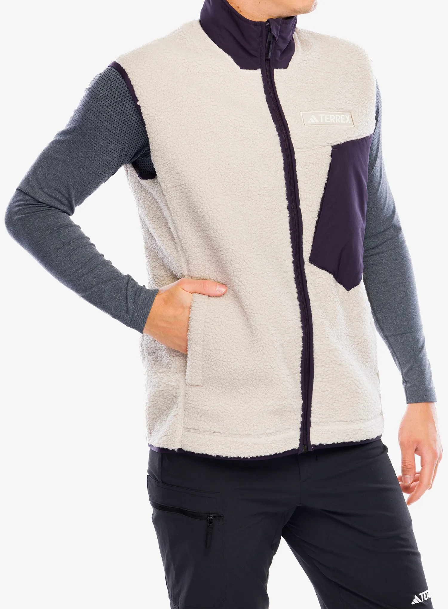 Brezrokavnik adidas TERREX Xploric High Pile Fleece Vest - wonder beige