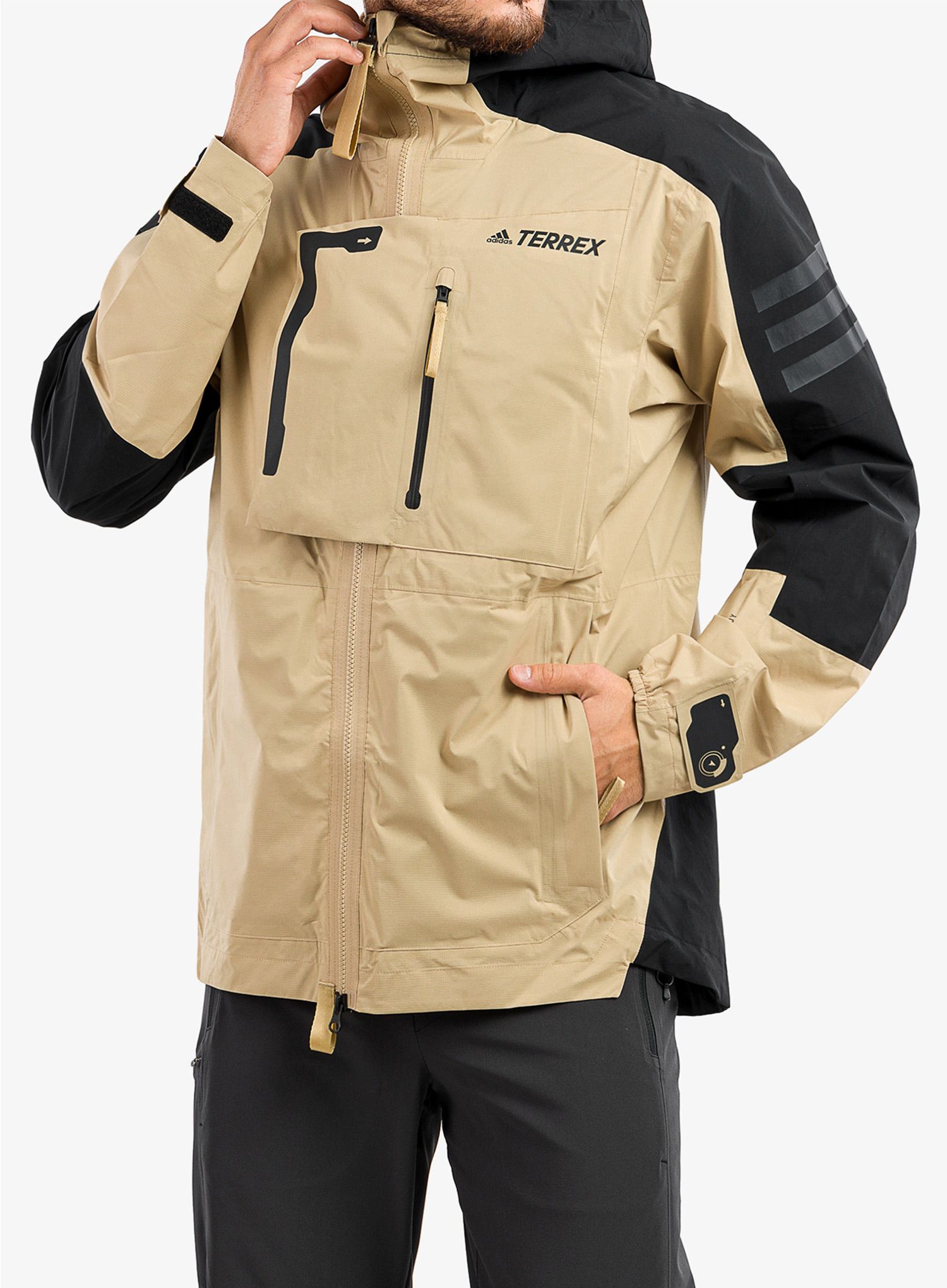 Moška jakna adidas TERREX Xploric - beige tone/black