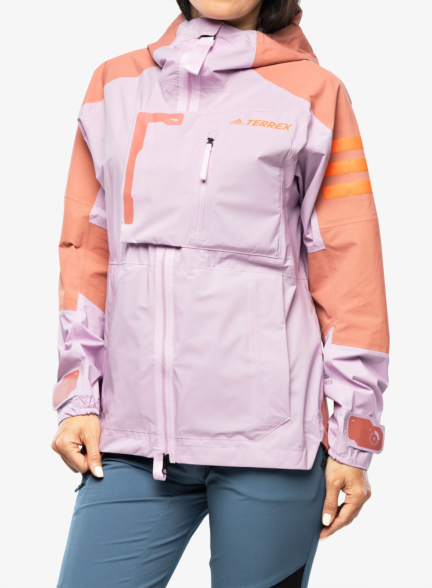 Ženska jakna adidas TERREX Xploric - bliss lilac/wonder red