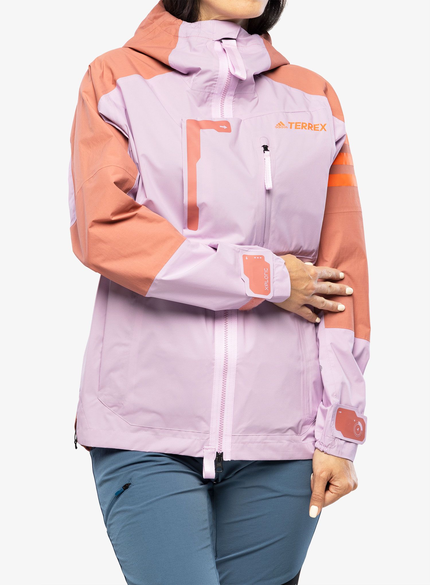 Ženska jakna adidas TERREX Xploric - bliss lilac/wonder red