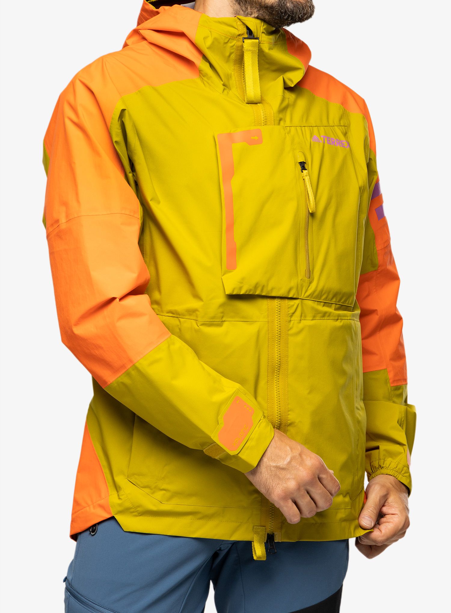 Moška jakna adidas TERREX Xploric - pulse olive/semi impact orange