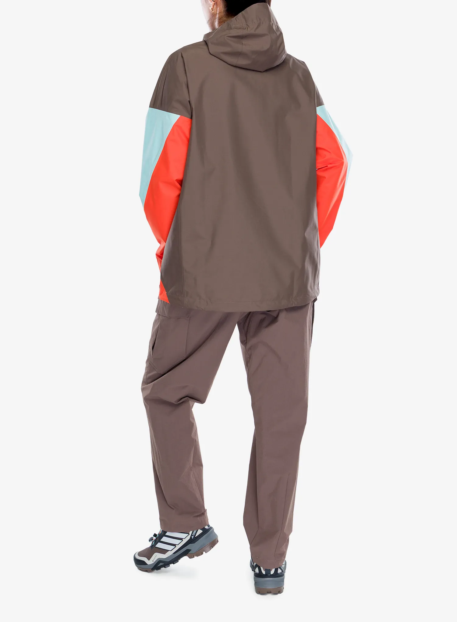 Ženski anorak adidas TERREX Xploric 2.5L Climaproof Anorak - ear stra/fl aqua/semi imp oran