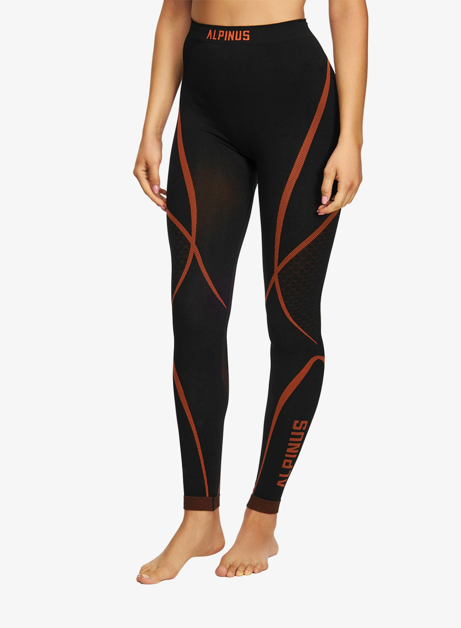 Termo spodnje perilo Alpinus Lillehammer Set - black/orange