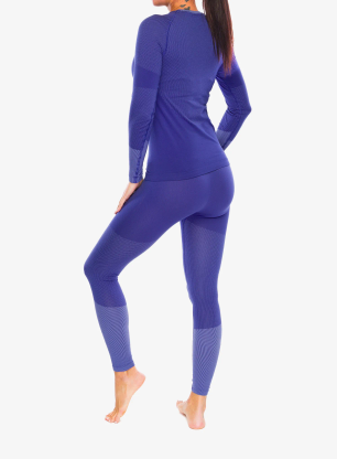 Žensko termo perilo Odlo Fundamentals Performance Warm Set Long - skipper blue