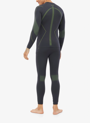 Termo spodnje perilo Viking Base Layer Rocket Set - dark grey/lime