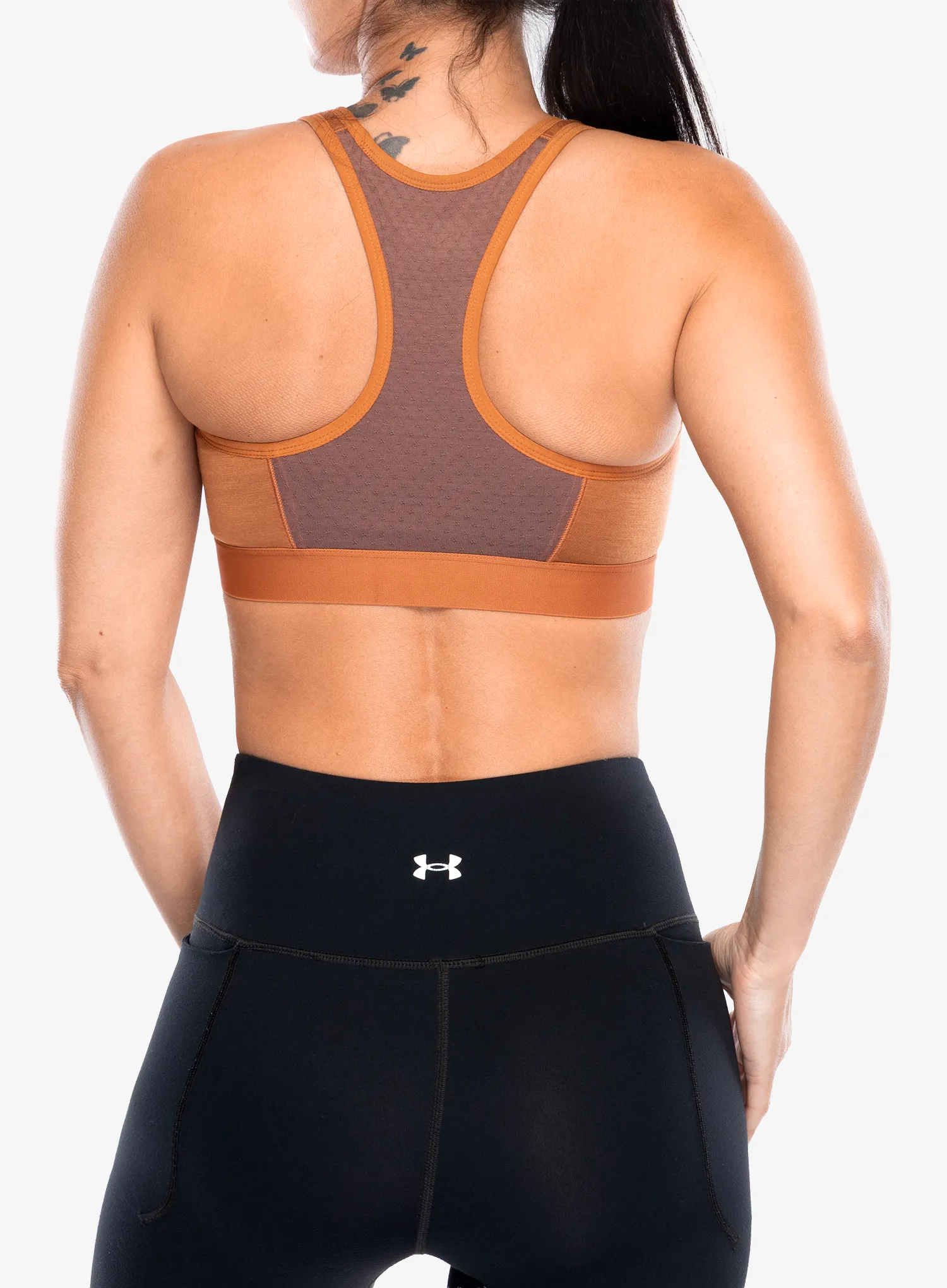 Športni nedrček Icebreaker Merino 125 ZoneKnit Racerback Bra - dusty clay/carob/cb