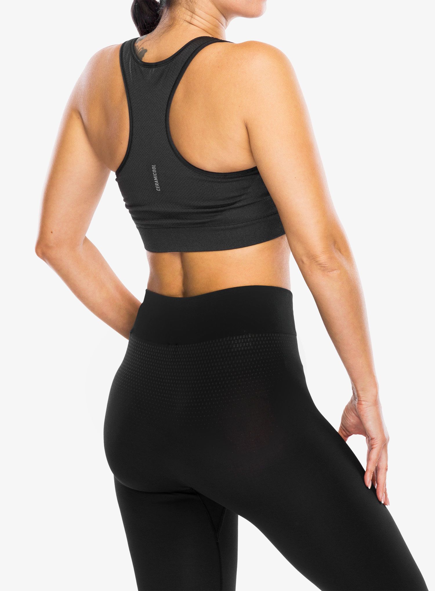 Športni nedrček Odlo Medium Ceramicool Sport Bra Seamless - black melange
