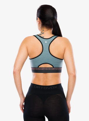 Športni nedrček Ortovox 185 Rock N Wool Sport Top - icy shore