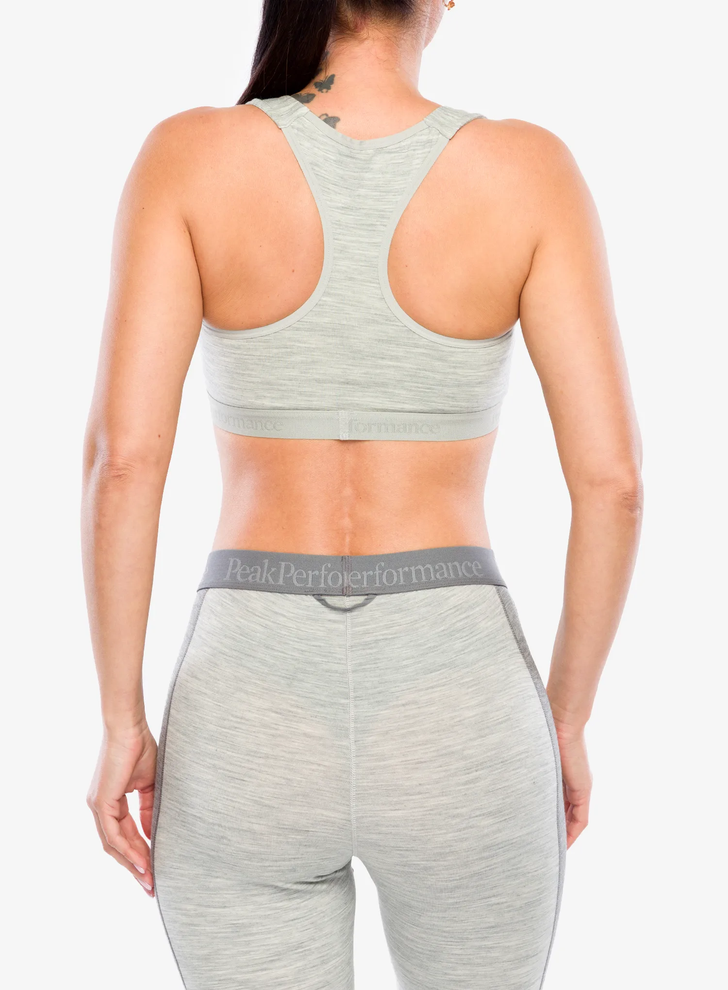 Športni nedrček Peak Performance Magic Top Wool-blend Baselayer - med grey melange