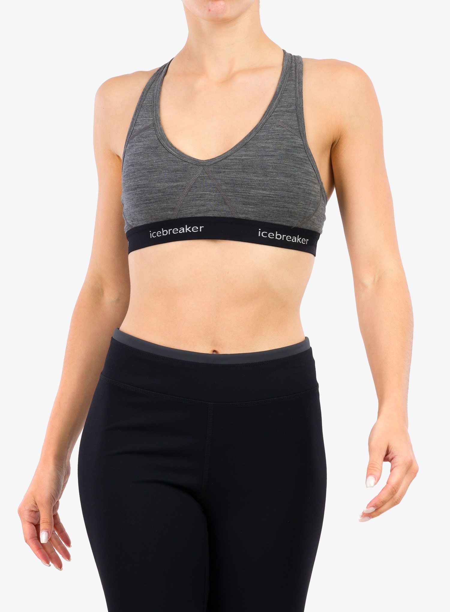 Športni nedrček Icebreaker Sprite Racerback Bra  - gritstone hthr