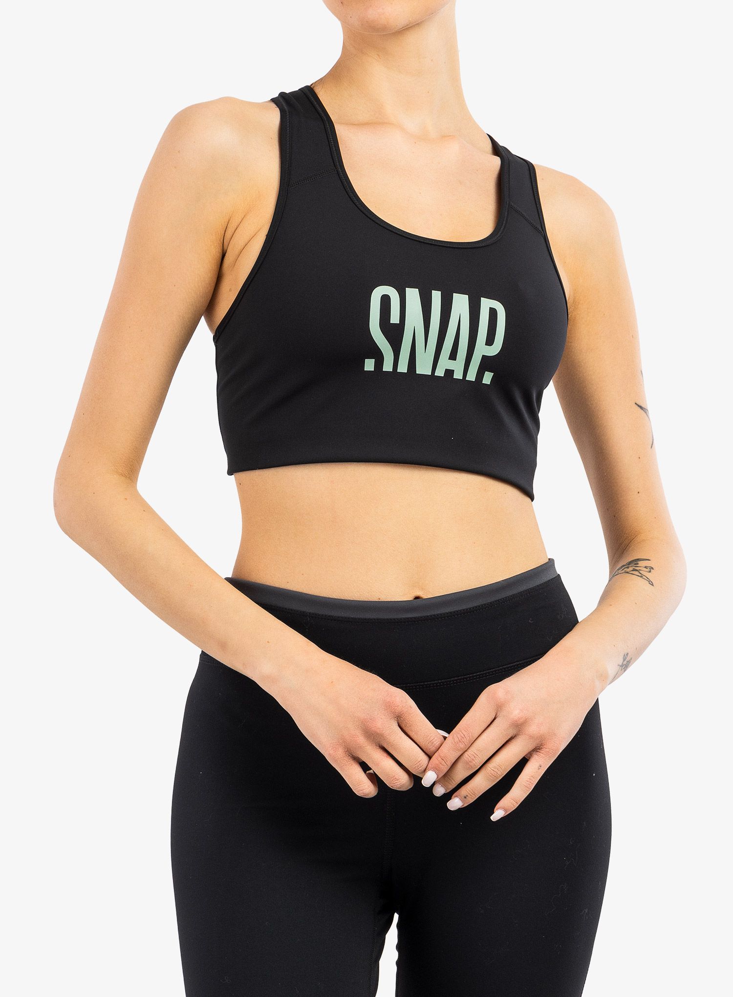 Športni nedrček SNAP Classic Bra - black/light green
