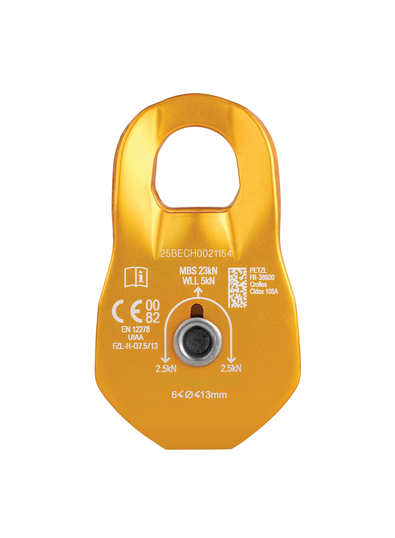 Škripec Petzl Fixe - yellow/yellow
