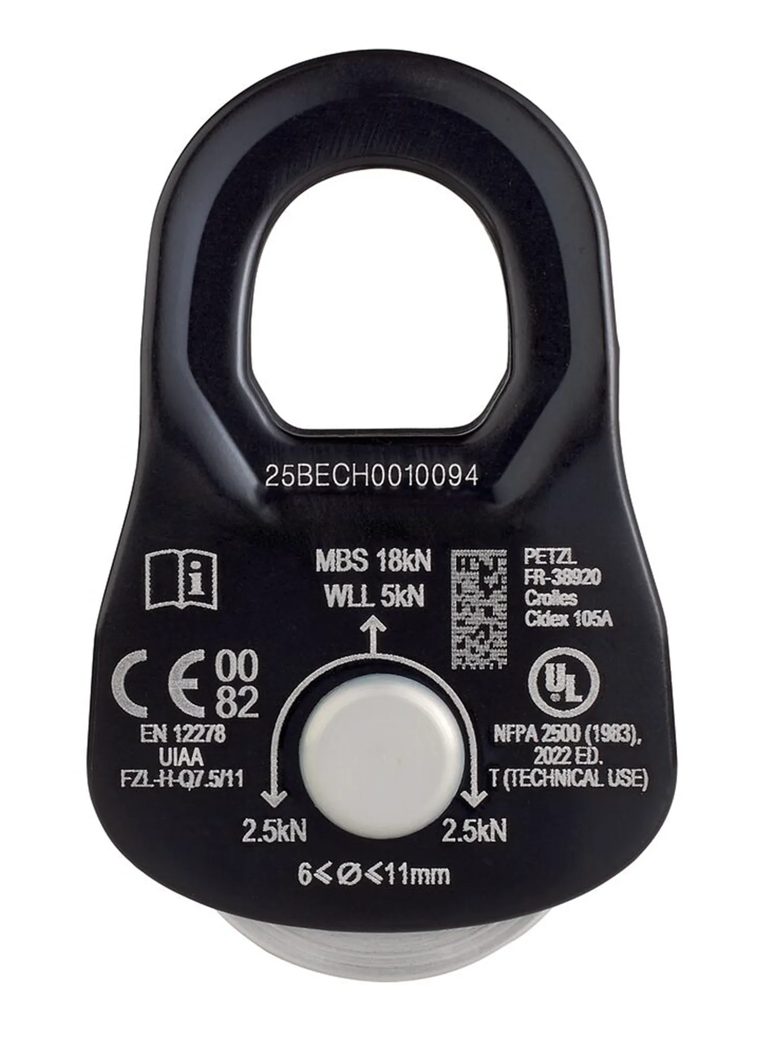 Škripec Petzl Rescue S - black 