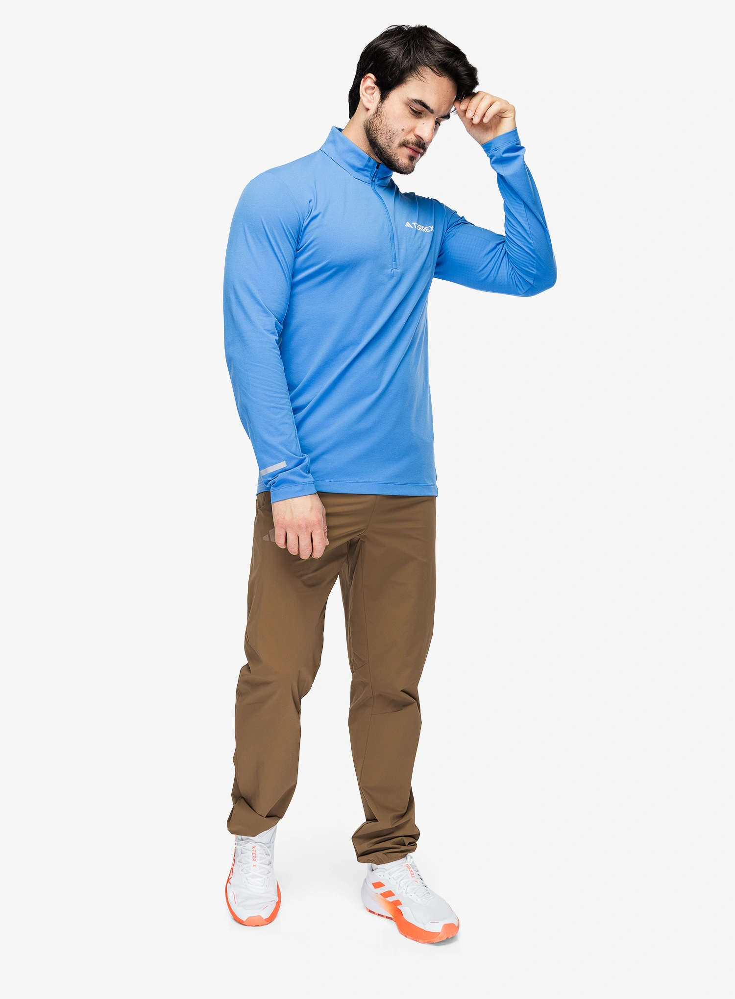 Puloverji brez kapuce adidas TERREX Xploric Half Zip Ls - ray blue