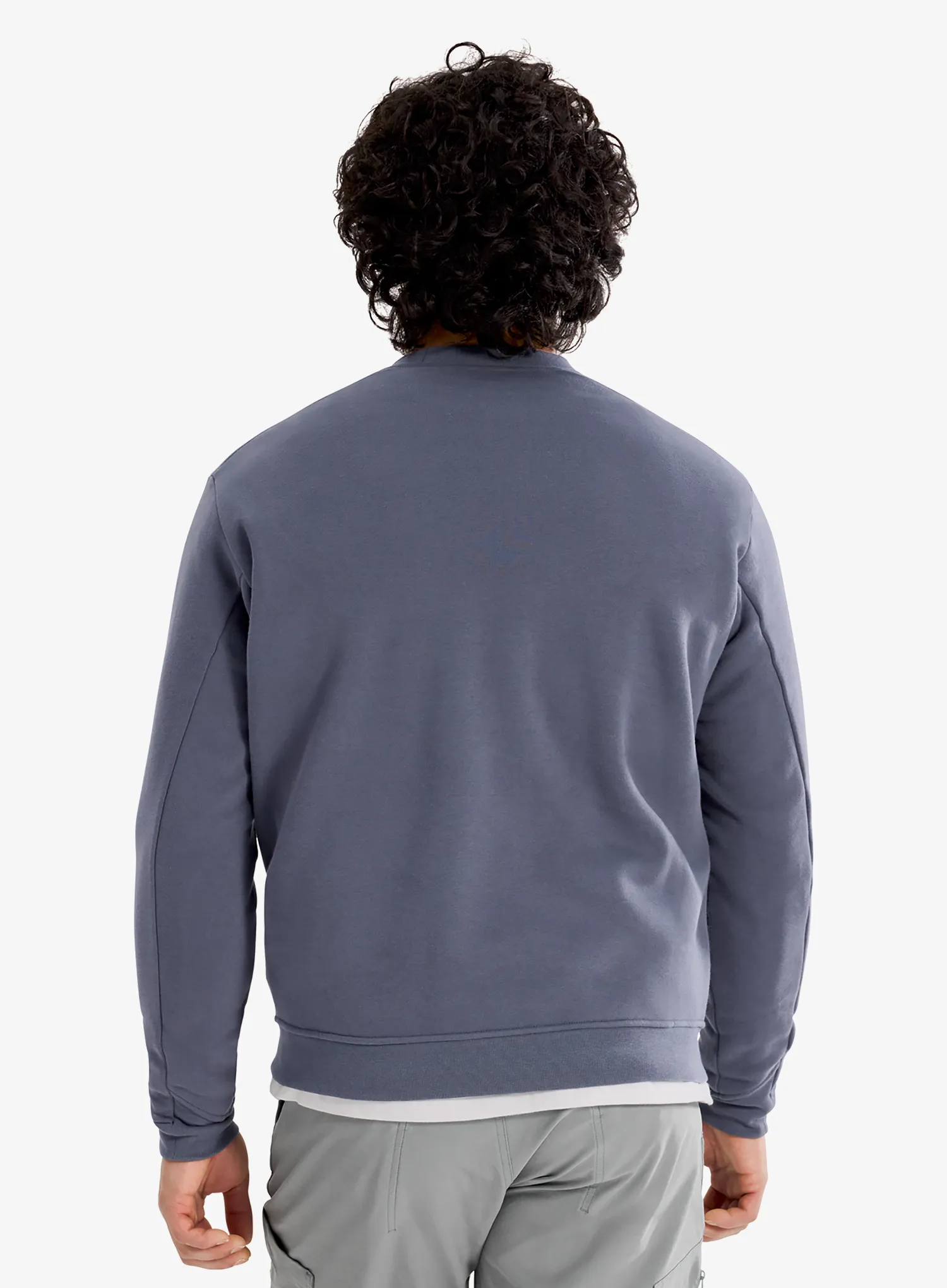 Puloverji brez kapuce Arcteryx Emblem Fleece Crew - dk stratus