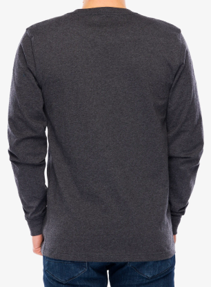 Puloverji brez kapuce Carhartt Core Logo T-Shirt L/S - carbon heather