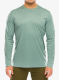 Puloverji brez kapuce Carhartt Force Sun Defender Relaxed LS Logo T-Shirt - green slate heather
