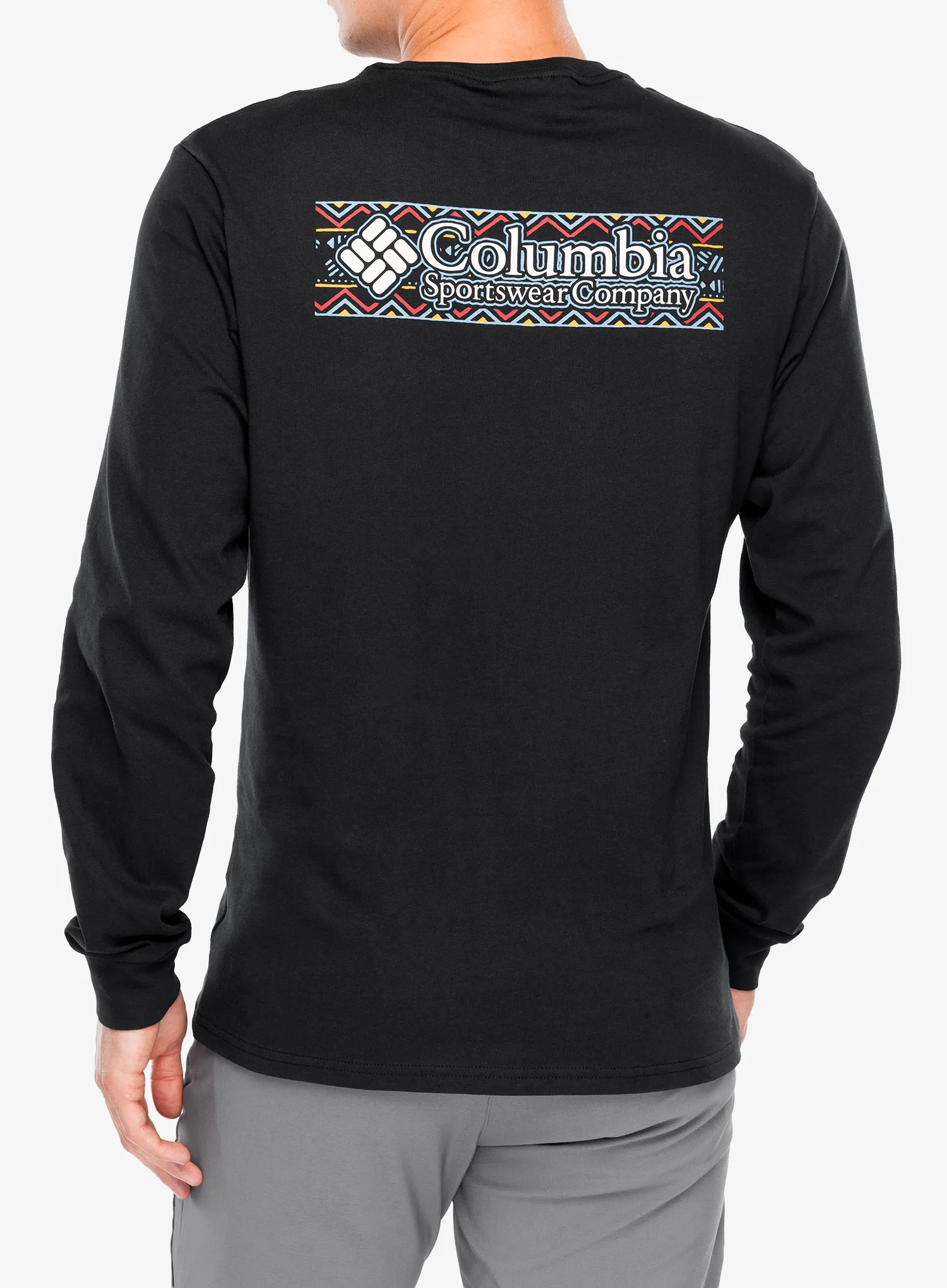 Puloverji brez kapuce Columbia Explorers Canyon LS T-Shirt - black/branded blanket