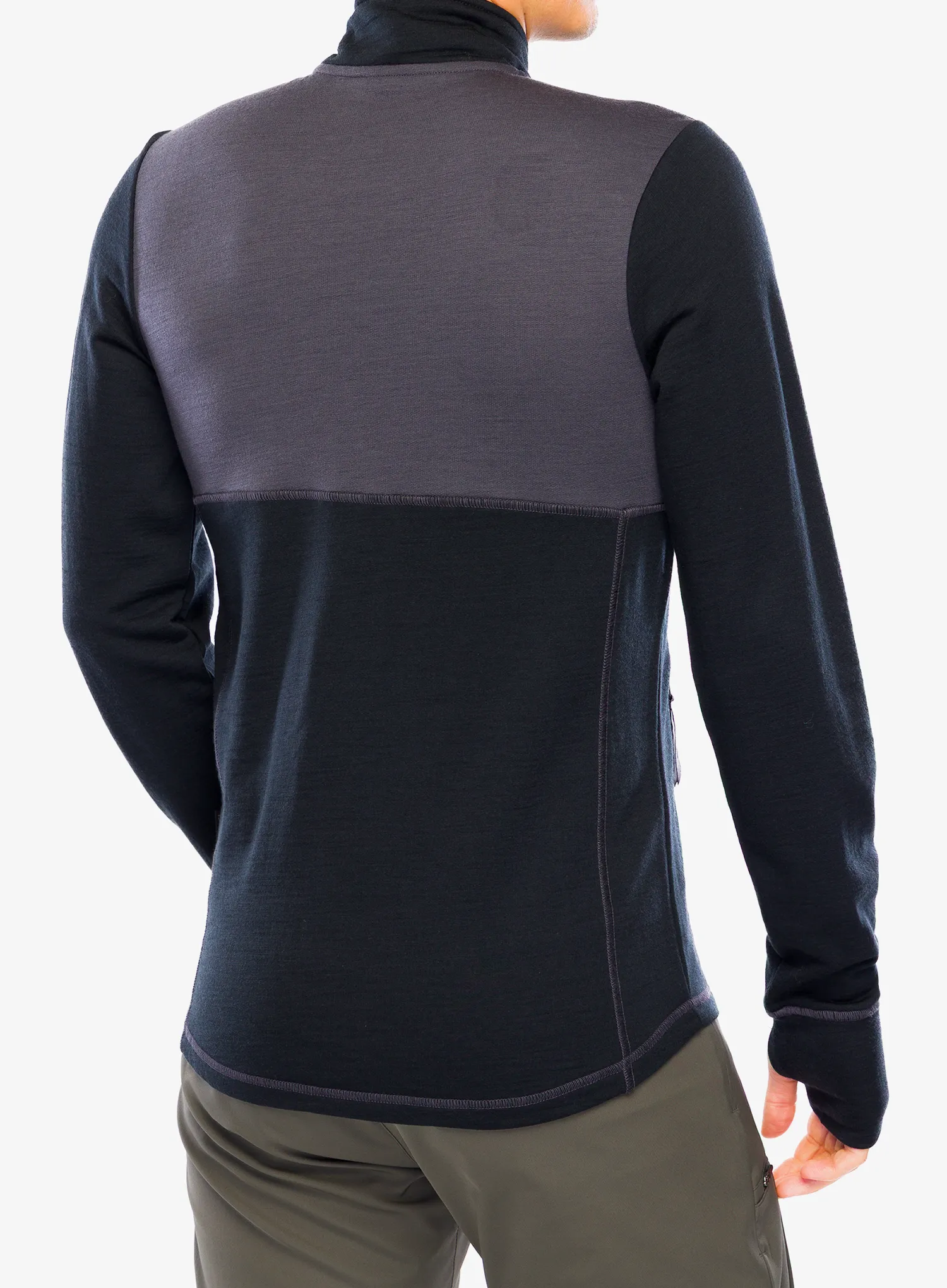 Puloverji brez kapuce Dovre Mid-Layer 100% Merino Wool W/Z - black