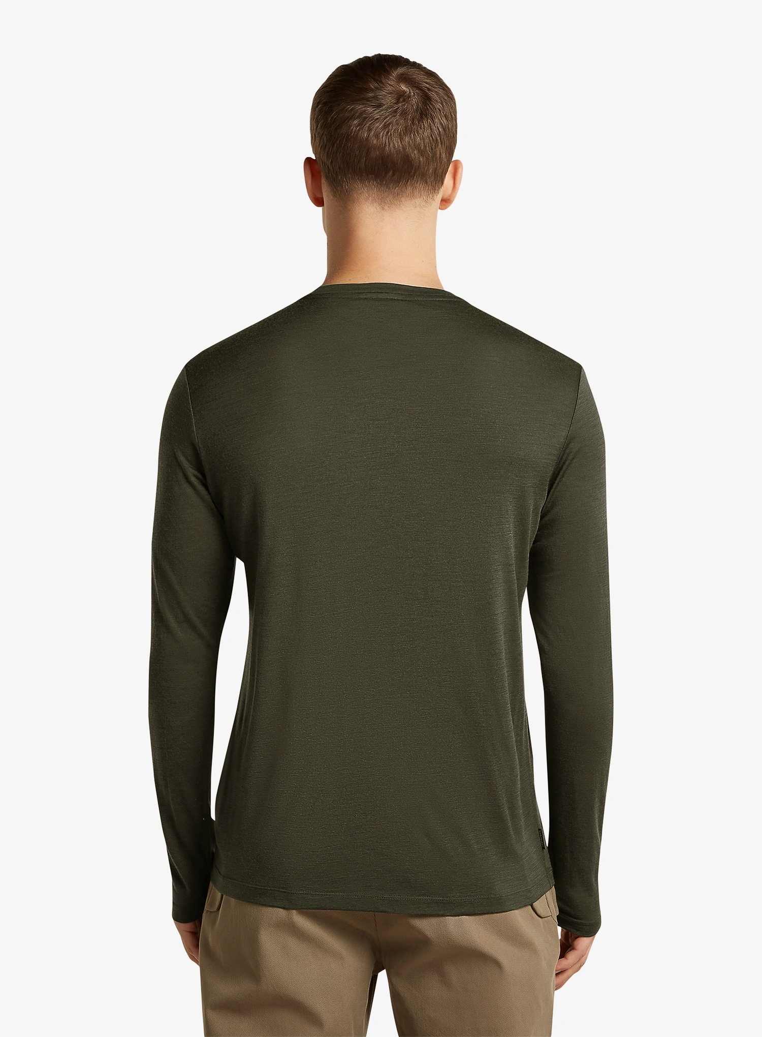 Puloverji brez kapuce Icebreaker Merino 150 Tech Lite LS Tee Aoraki Explorer - dk loden