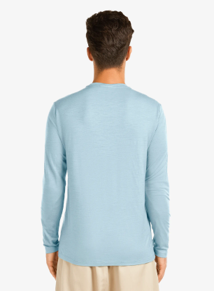 Puloverji brez kapuce Icebreaker Merino 150 Tech Lite LS Tee Peak Bal - flint blue