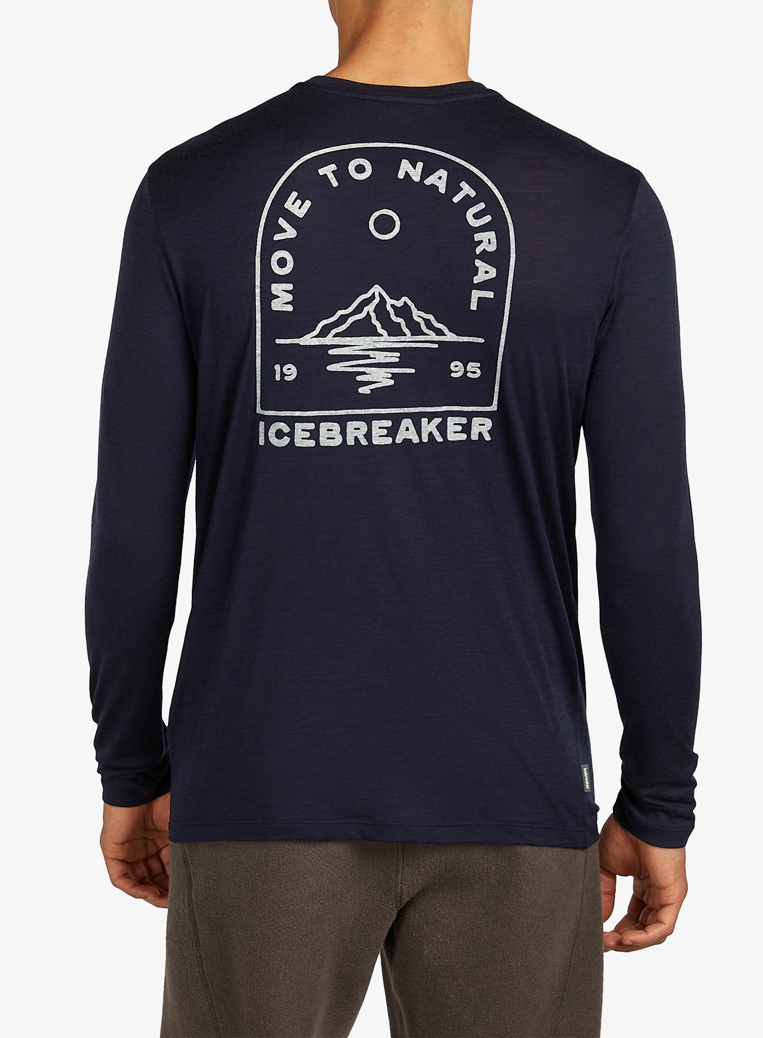 Puloverji brez kapuce Icebreaker Merino 150 Tech Lite LS Tee Road To Cook - midnight navy
