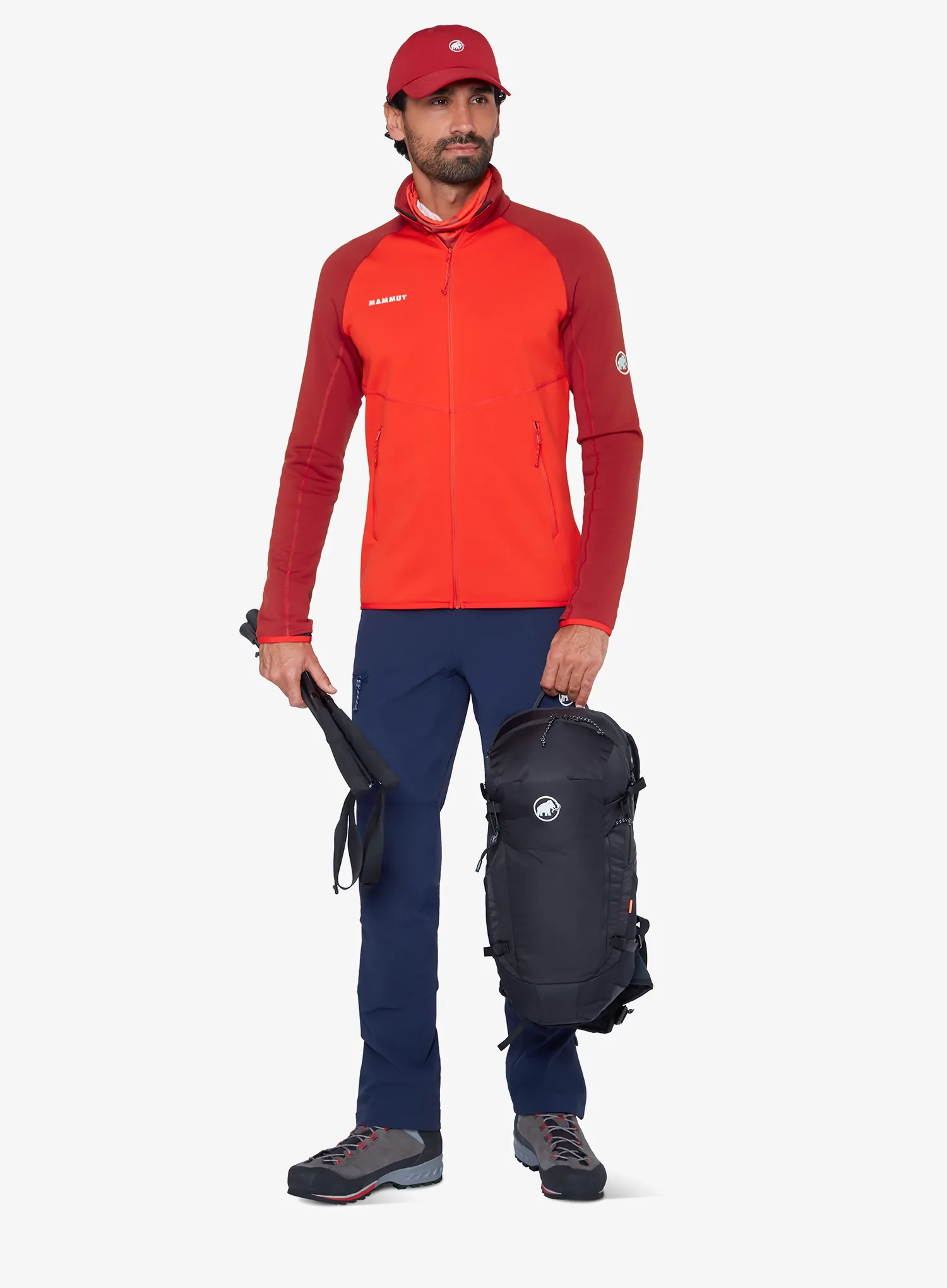 Puloverji brez kapuce Mammut Aconcagua ML Jacket - red/dark red