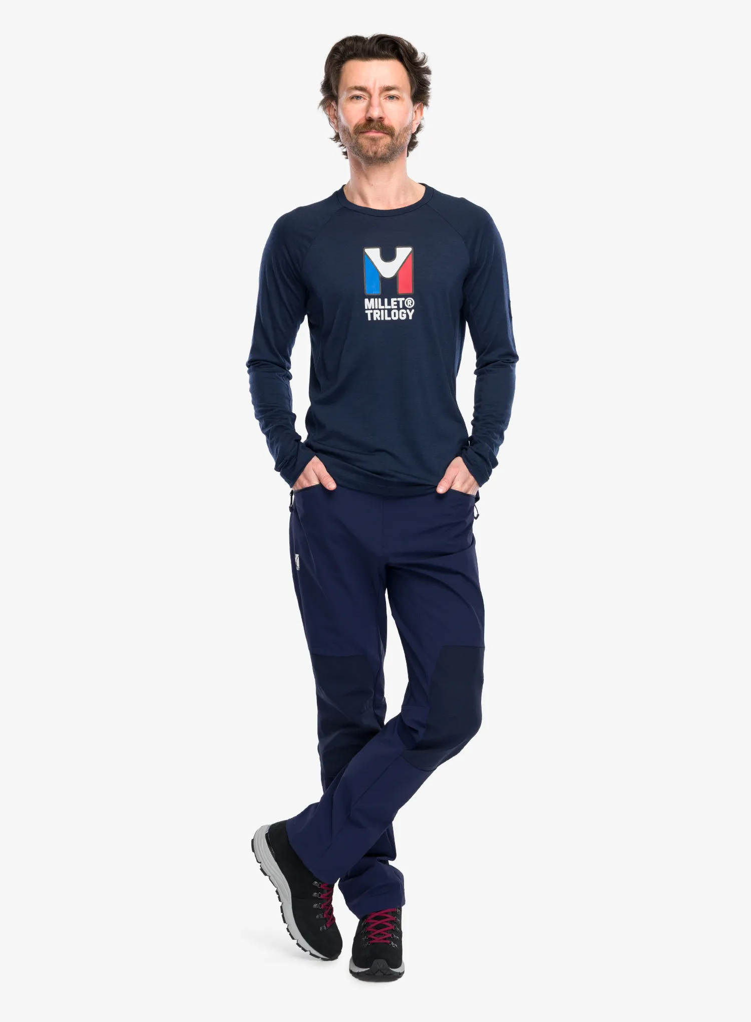 Puloverji brez kapuce Millet Trilogy Wool TS LS - saphir