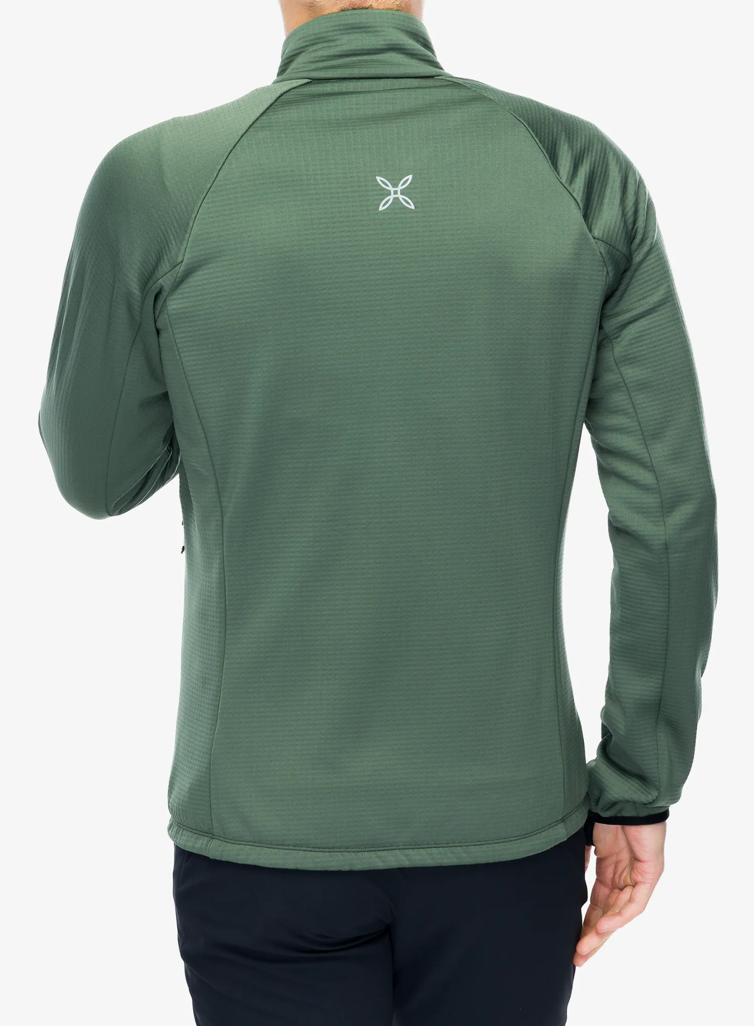 Puloverji brez kapuce Montura Fadis Grid Maglia - sage green