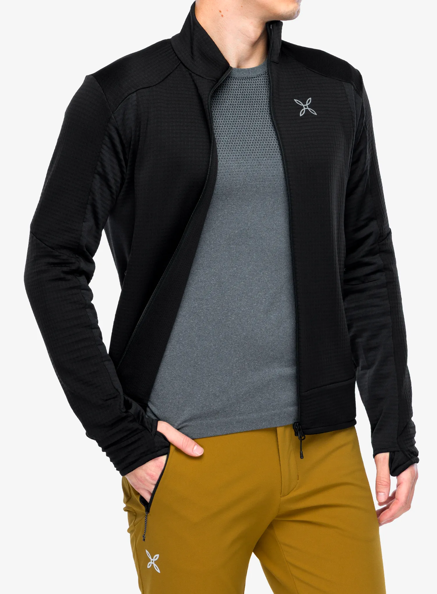Puloverji brez kapuce Montura Stretch Color Maglia - black