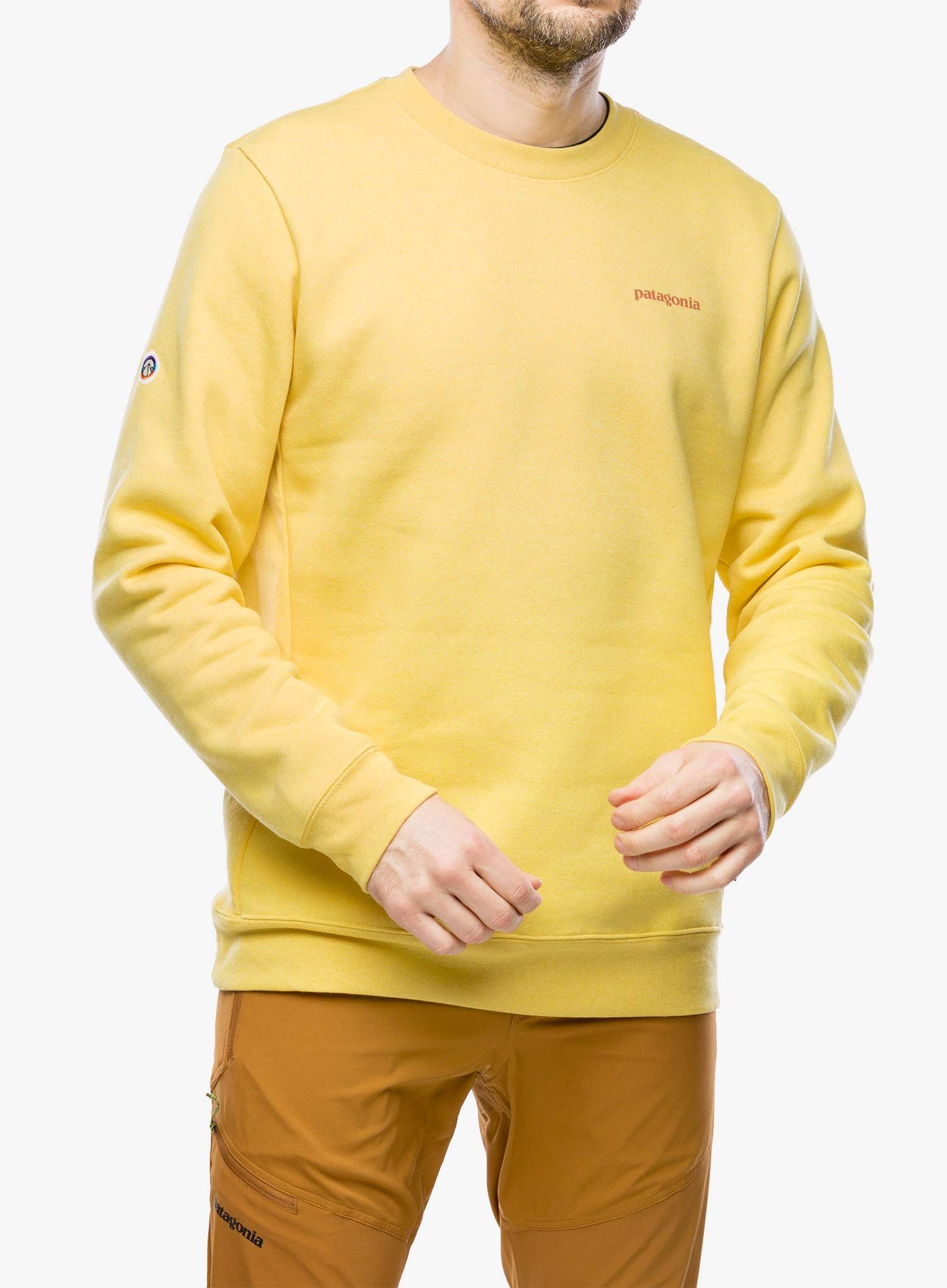 Puloverji brez kapuce Patagonia Fitz Roy Icon Uprisal Crew Sweatshirt - milled yellow