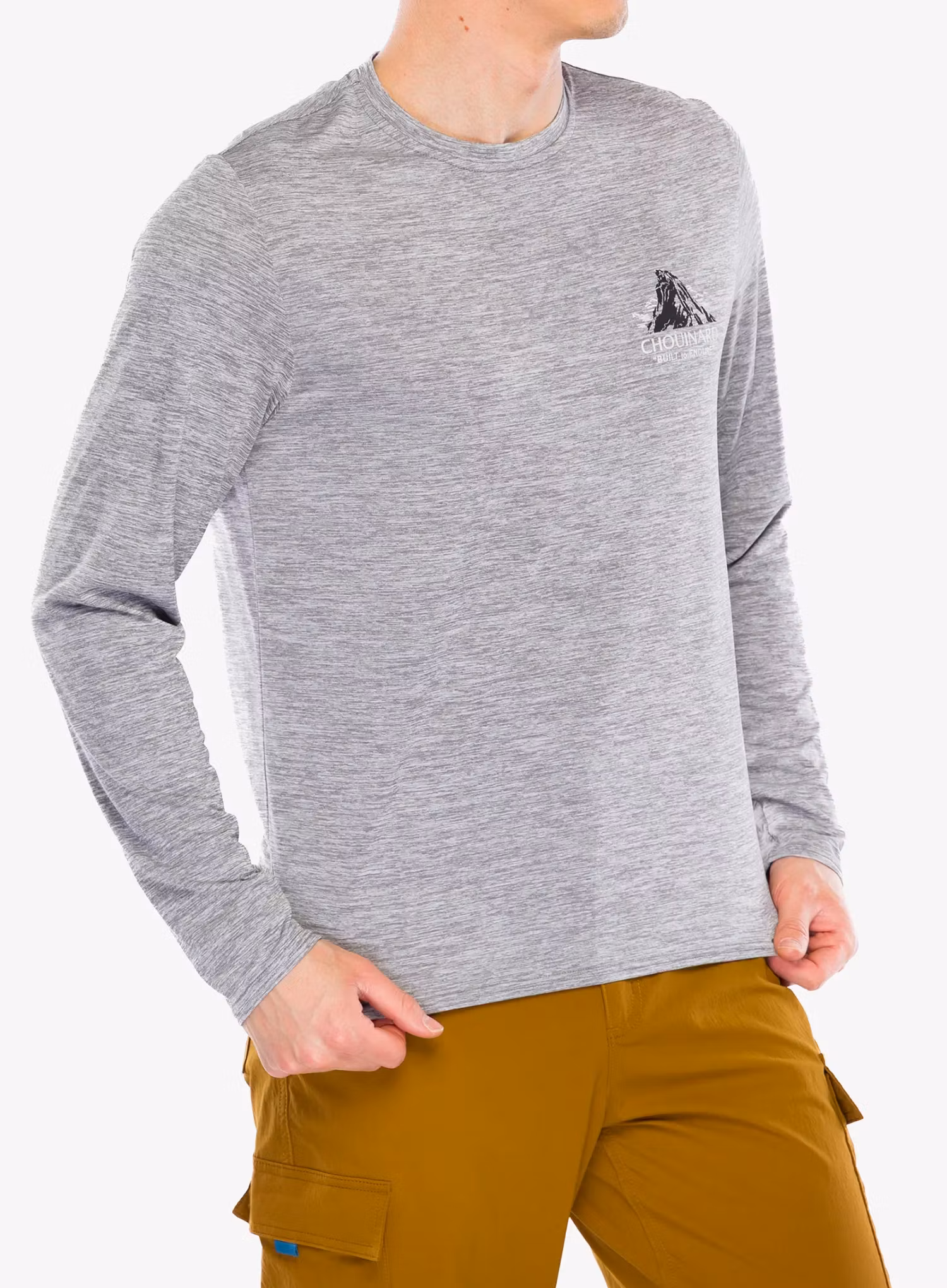 Puloverji brez kapuce Patagonia L/S Cap Cool Daily Graphic Shirt Lands - chouinard crest/feather grey