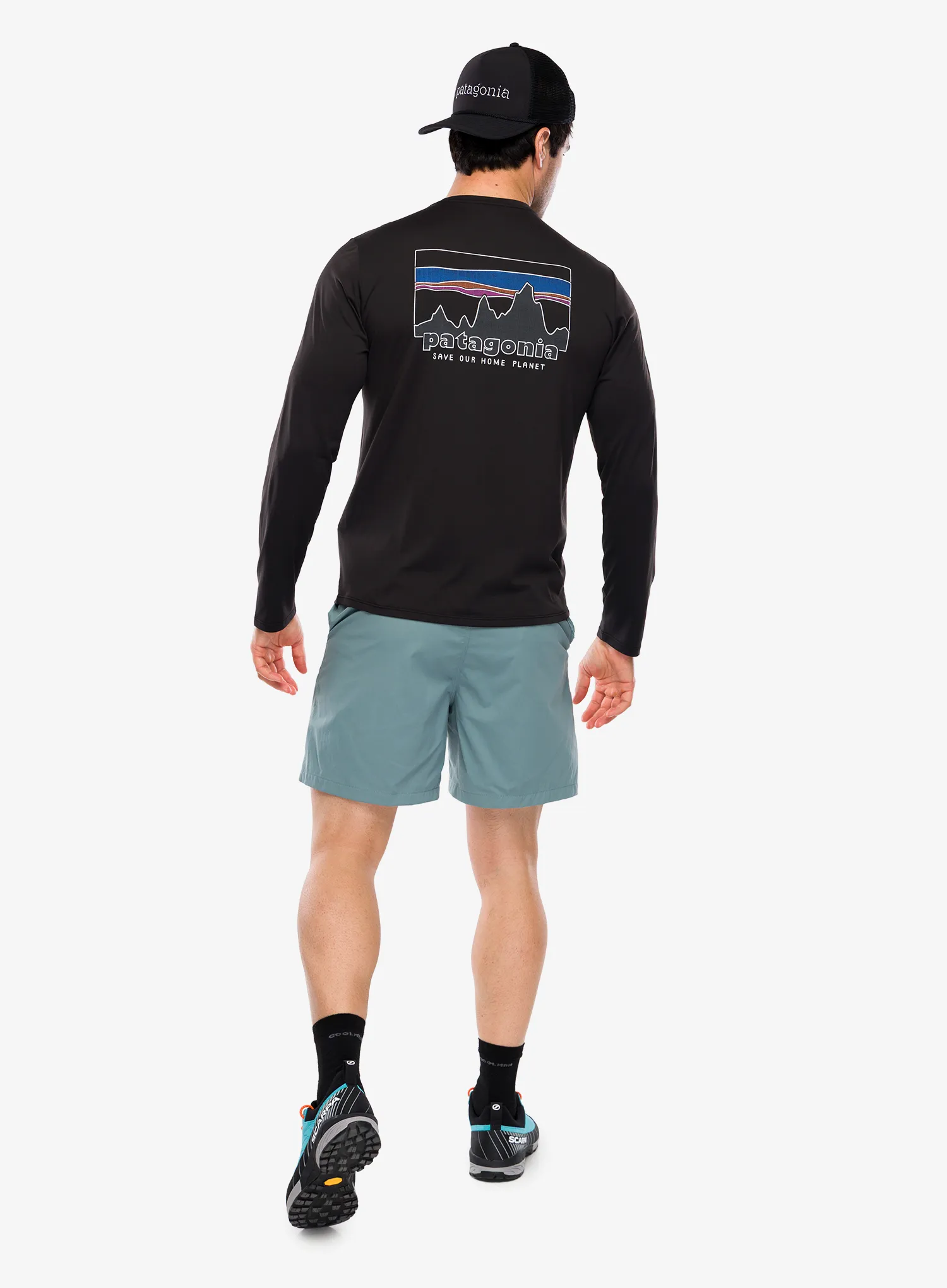 Puloverji brez kapuce Patagonia L/S Cap Cool Daily Shirt 73 Skyline - black