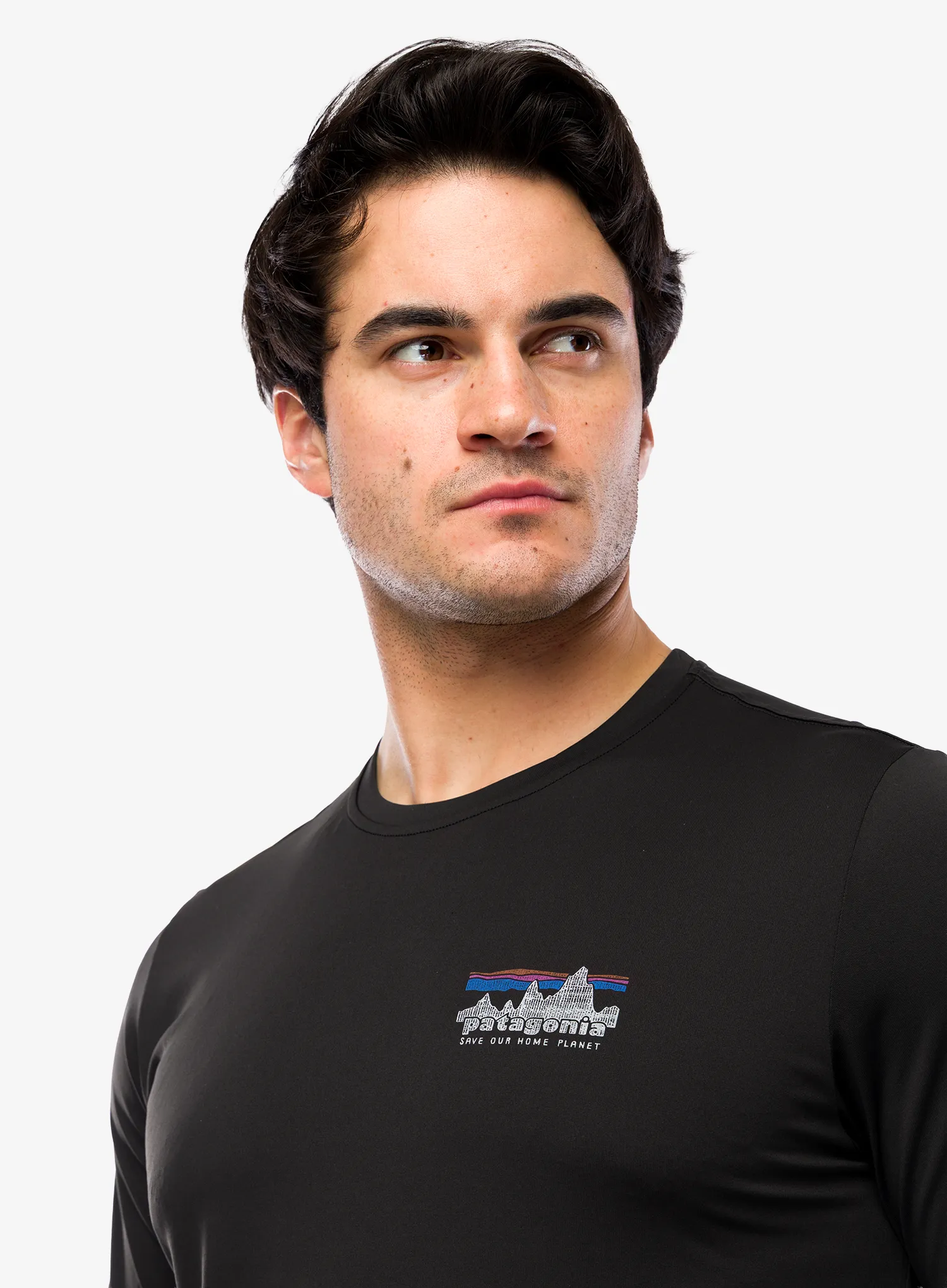 Puloverji brez kapuce Patagonia L/S Cap Cool Daily Shirt 73 Skyline - black