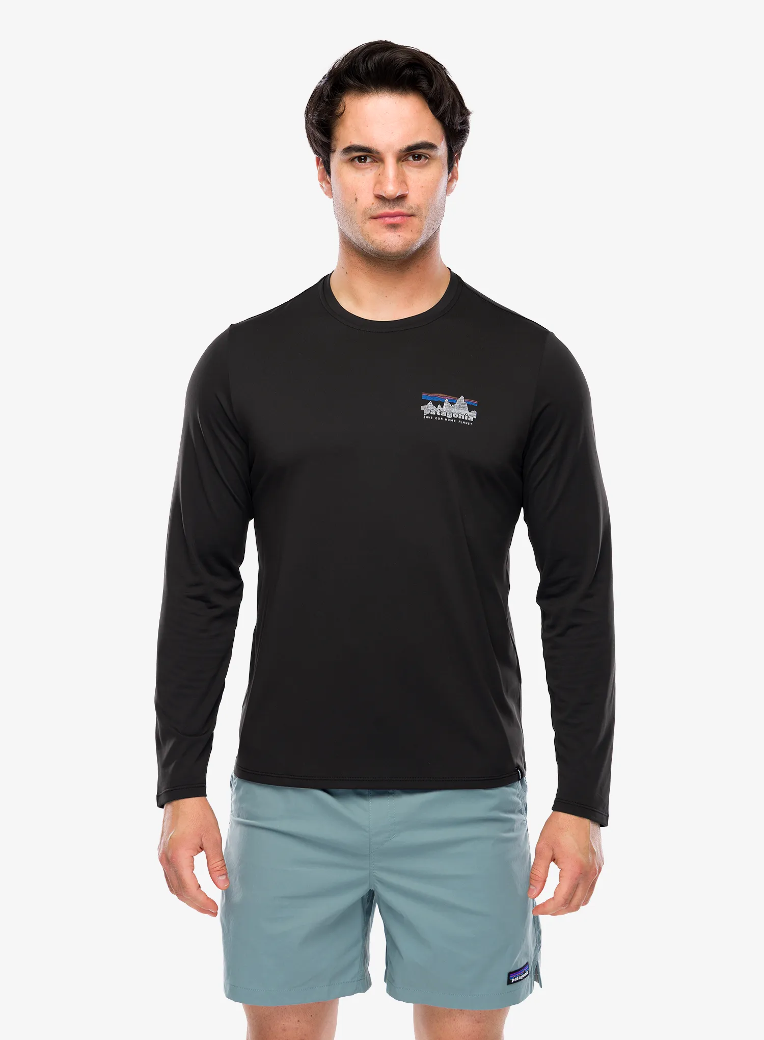 Puloverji brez kapuce Patagonia L/S Cap Cool Daily Shirt 73 Skyline - black