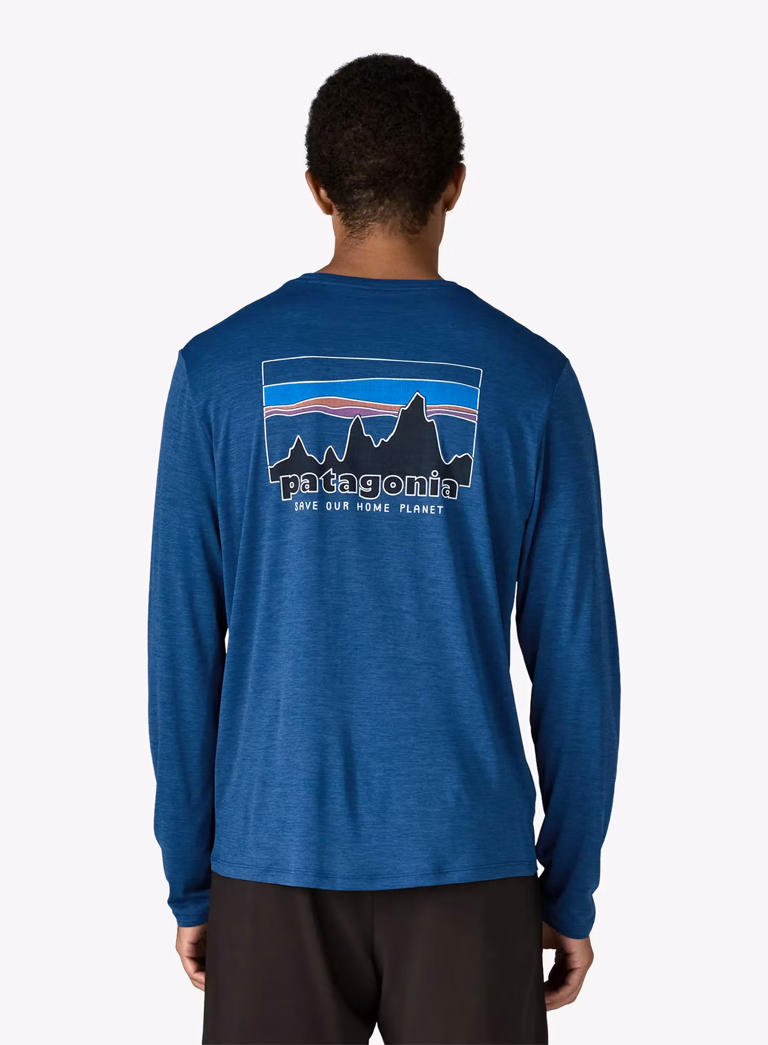 Puloverji brez kapuce Patagonia L/S Cap Cool Daily Shirt 73 Skyline - c.blue/light clement ble x-dye