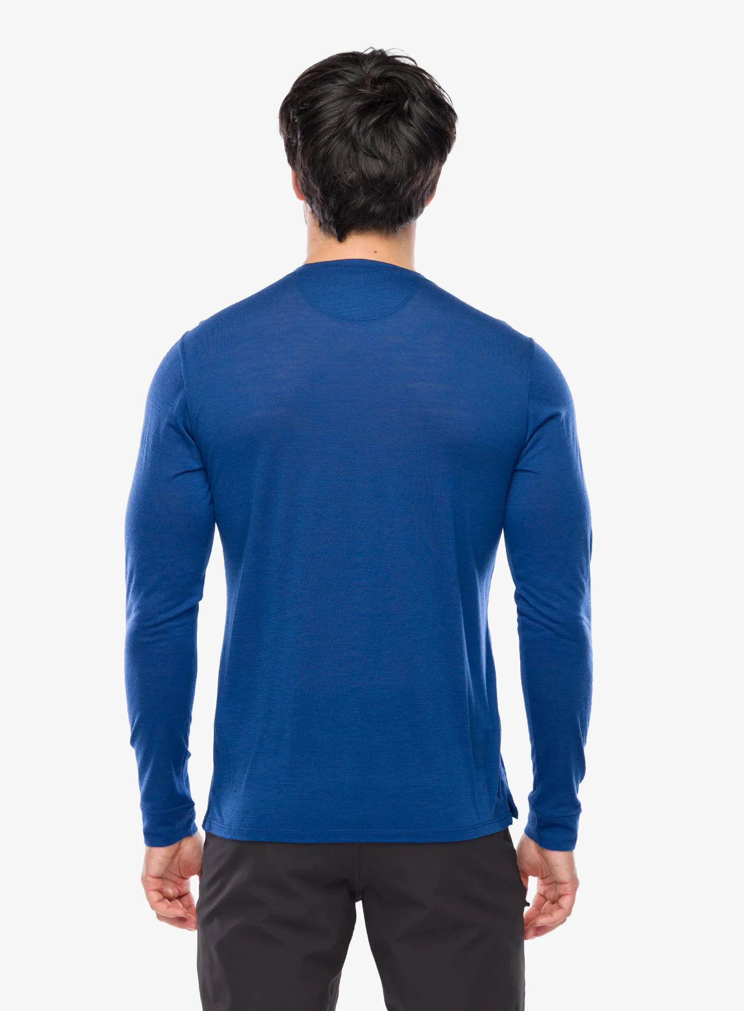 Puloverji brez kapuce Patagonia L/S Cap Cool Merino Graphic Shirt - heritage header/clement blue