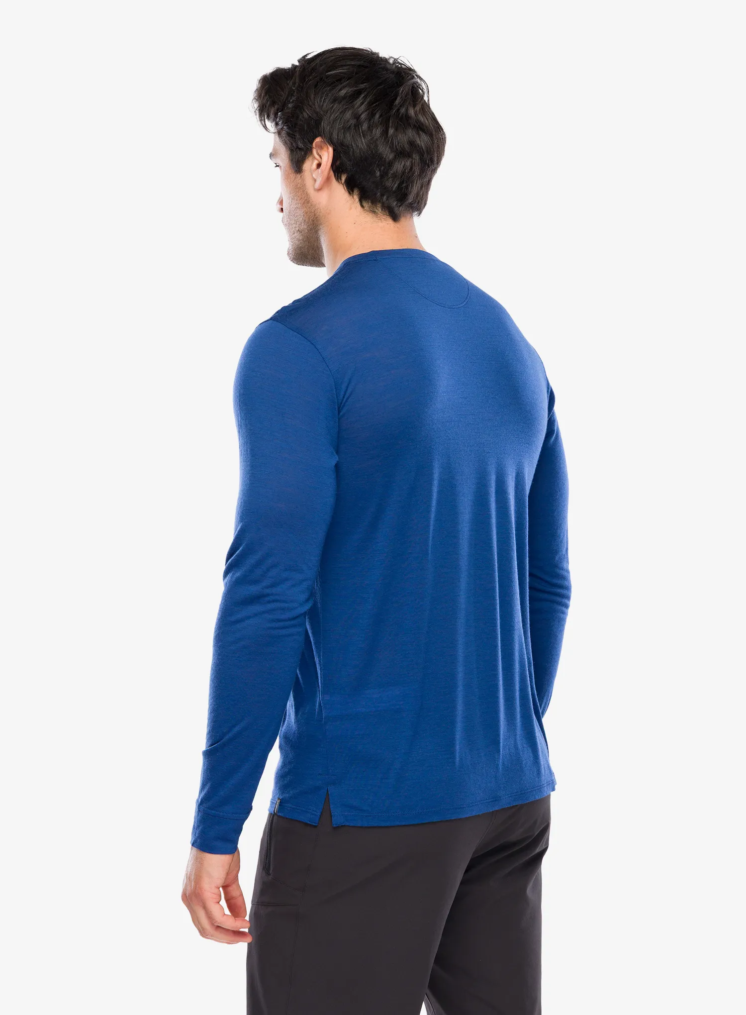 Puloverji brez kapuce Patagonia L/S Cap Cool Merino Graphic Shirt - heritage header/clement blue