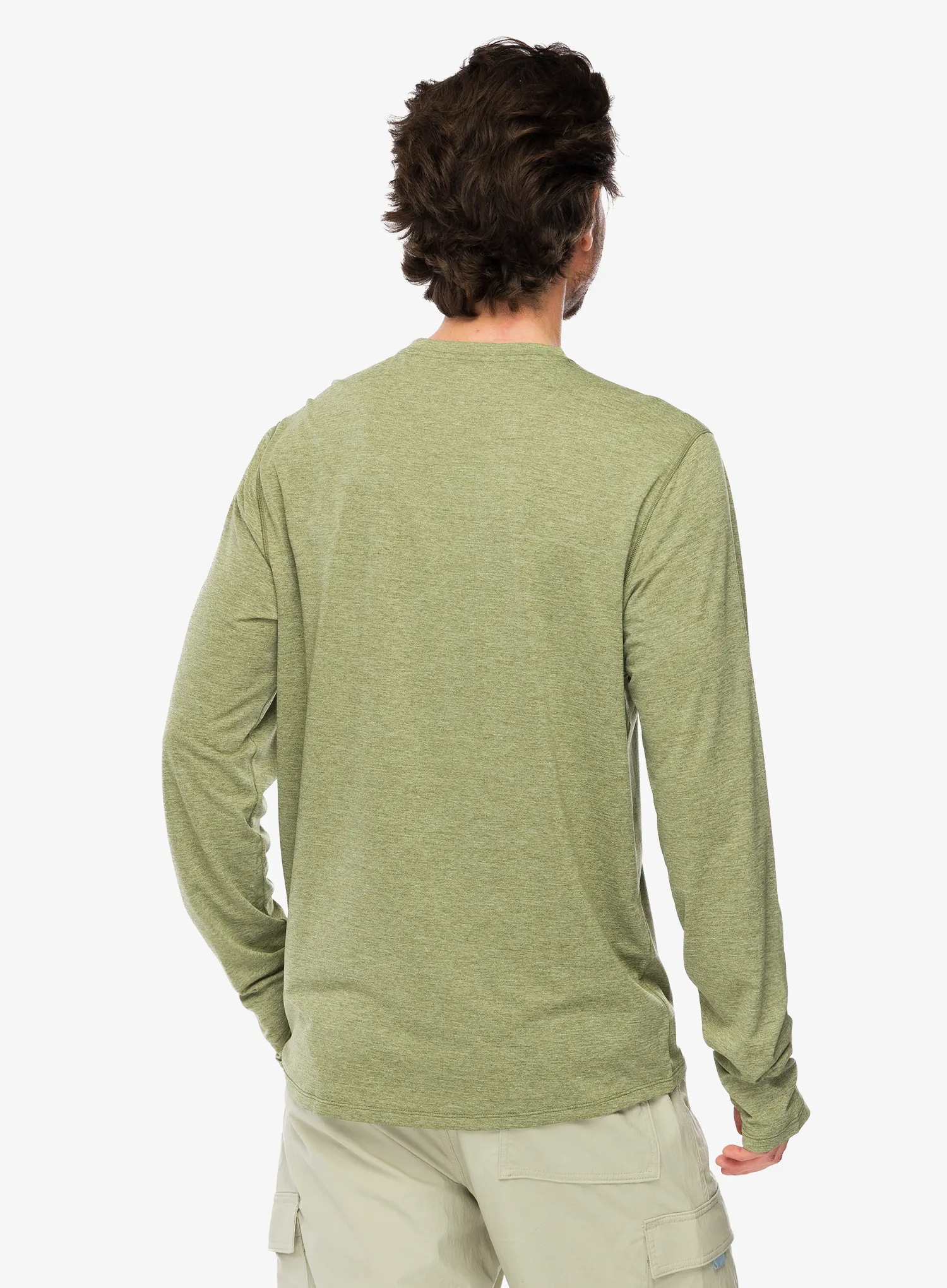 Puloverji brez kapuce Patagonia L/S Cap Cool Sun Shirt - caper green/buckhorn grn x-dye