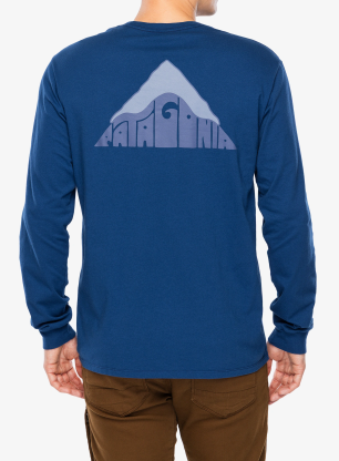 Puloverji brez kapuce Patagonia L/S Driftways Organic T-Shirt - clement blue