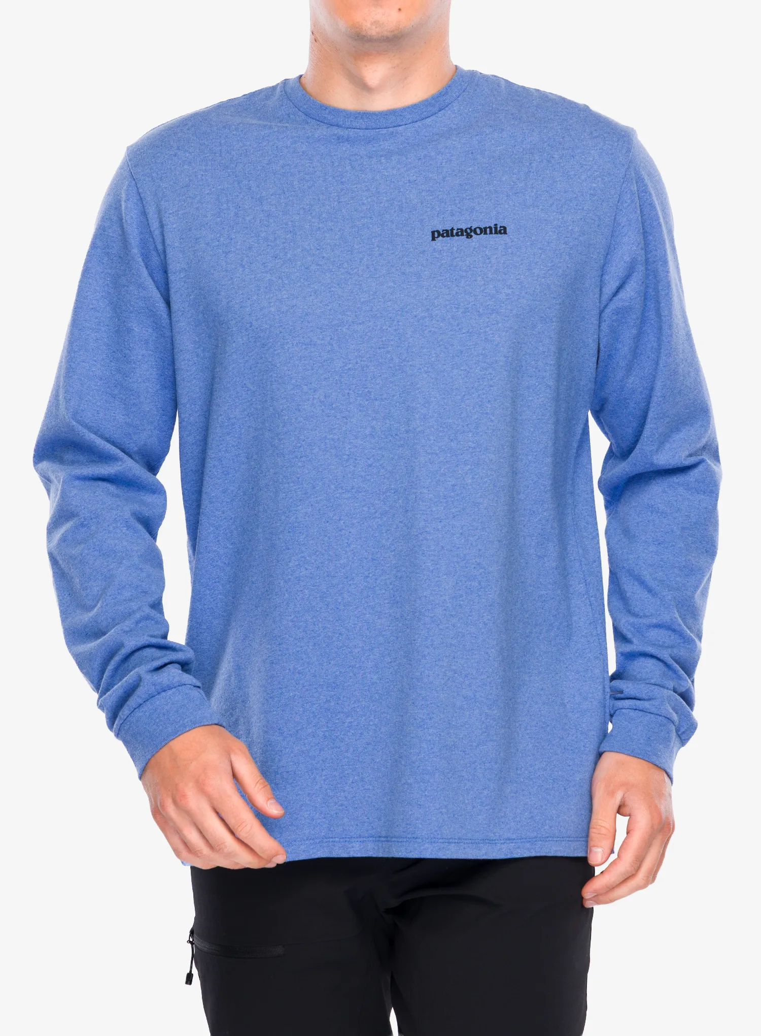 Puloverji brez kapuce Patagonia L/S P-6 Logo Responsibili-Tee - abundant blue