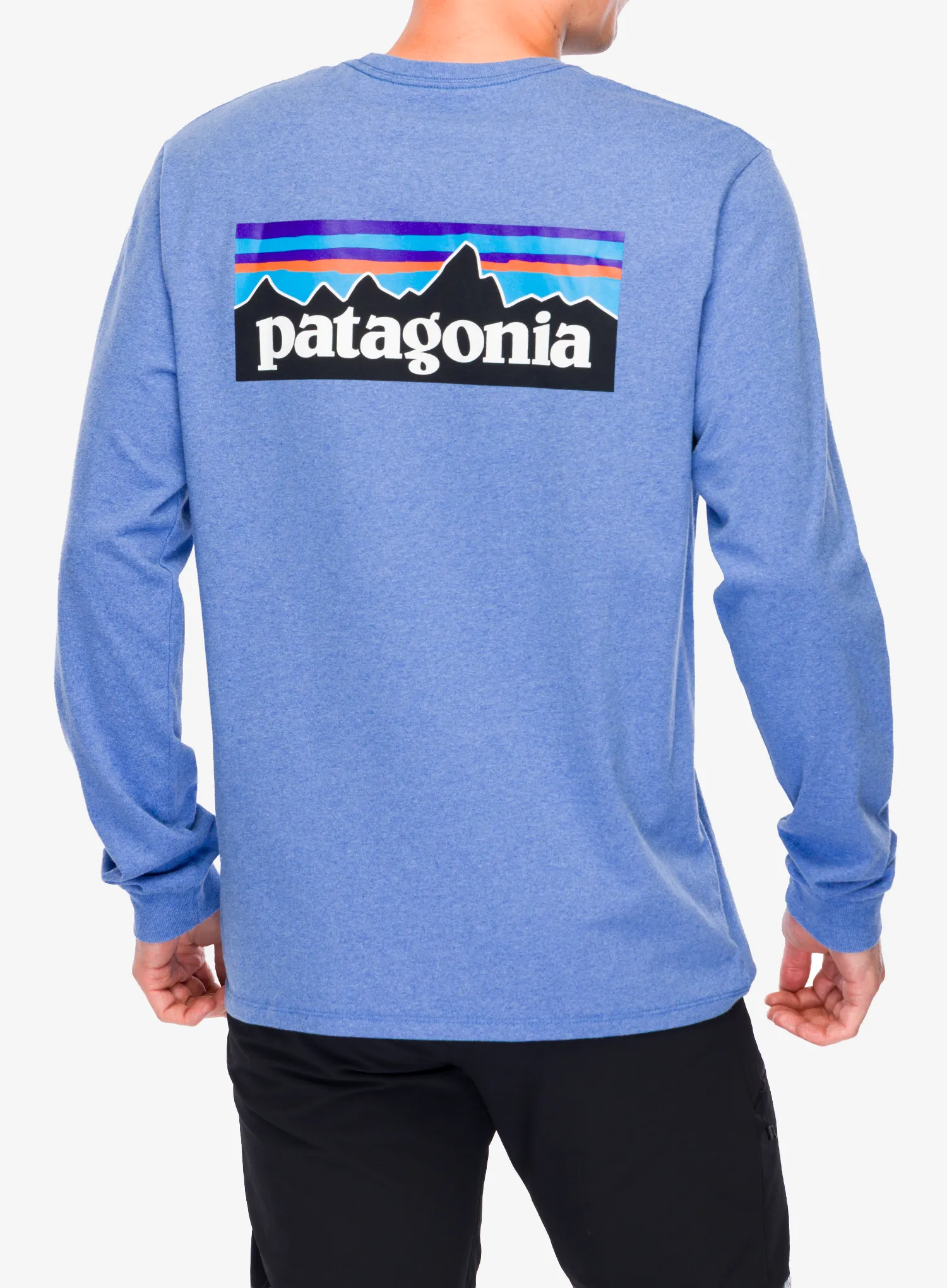 Puloverji brez kapuce Patagonia L/S P-6 Logo Responsibili-Tee - abundant blue