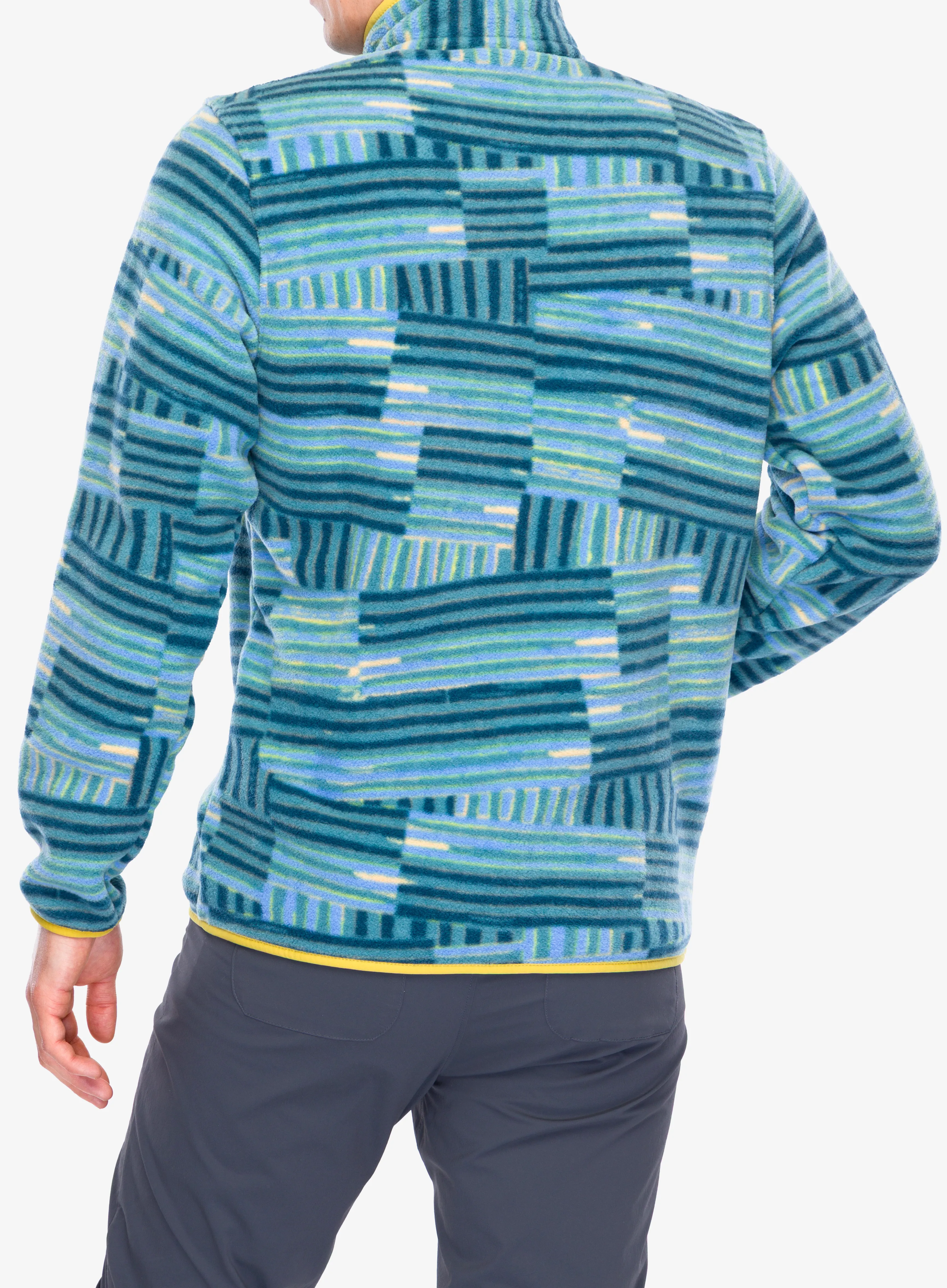Puloverji brez kapuce Patagonia Lightweight Synch Snap-T Pullover - quilty fitz/wetland blue