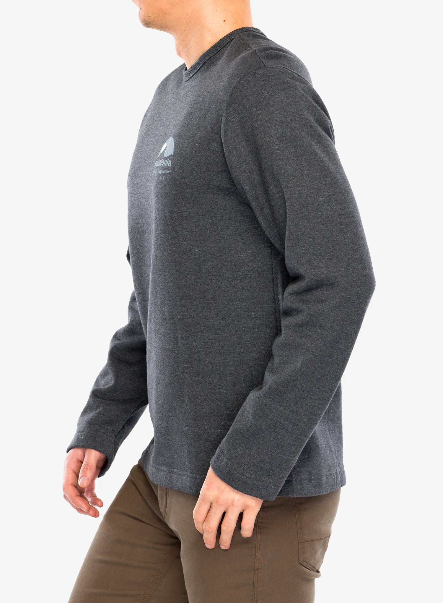 Puloverji brez kapuce Patagonia LW Applied Imagination Wildrise Crew - ink black