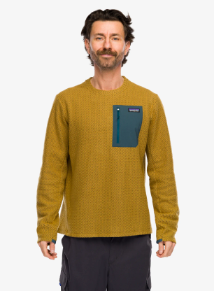 Puloverji brez kapuce Patagonia R1 Air Crew - bobcat brown
