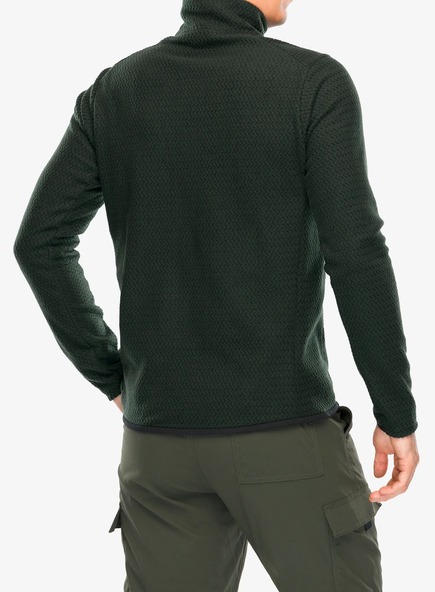 Puloverji brez kapuce Patagonia R1 Air Zip Neck - old growth green