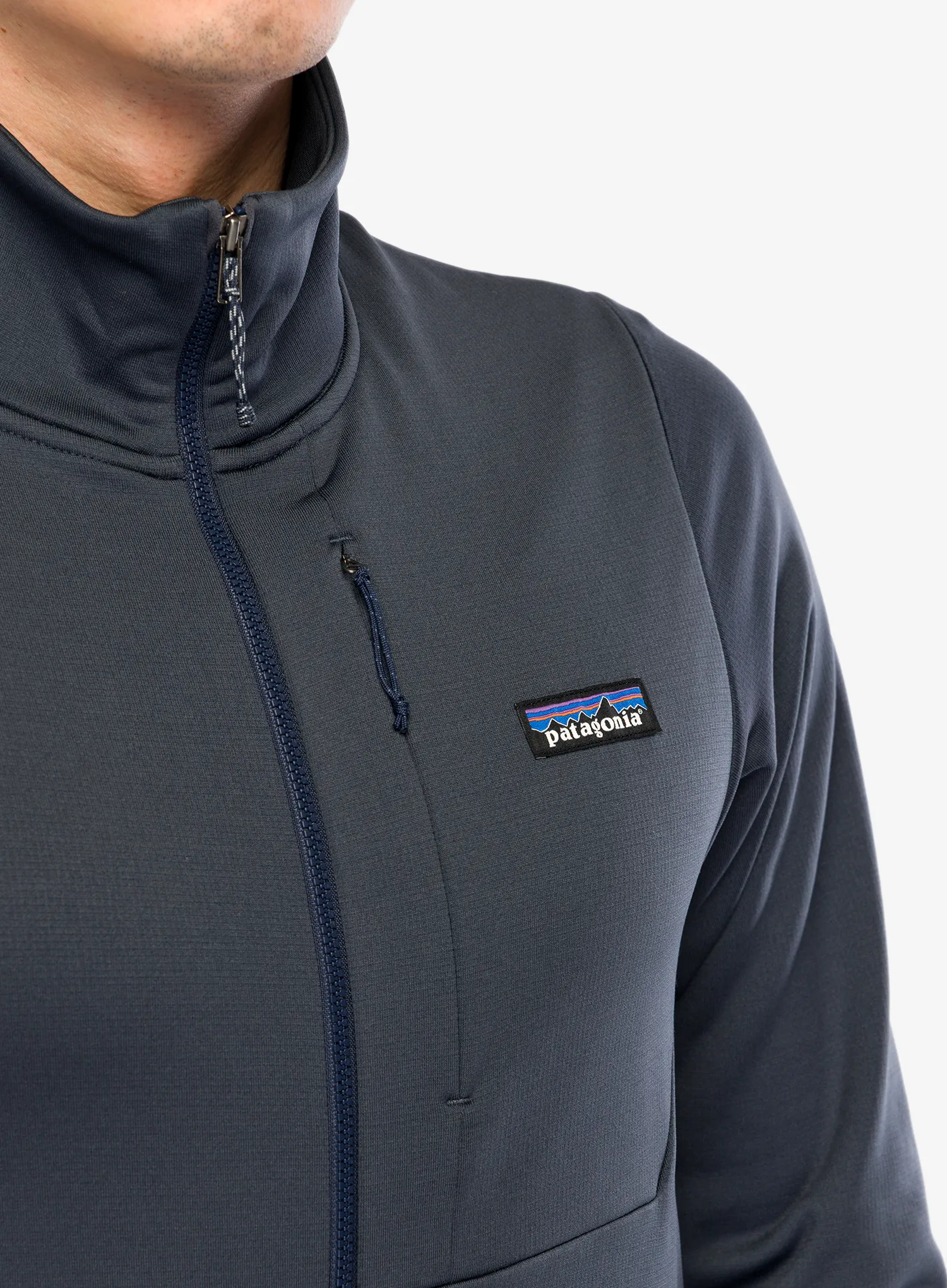 Puloverji brez kapuce Patagonia R1 Thermal Jacket - smolder blue