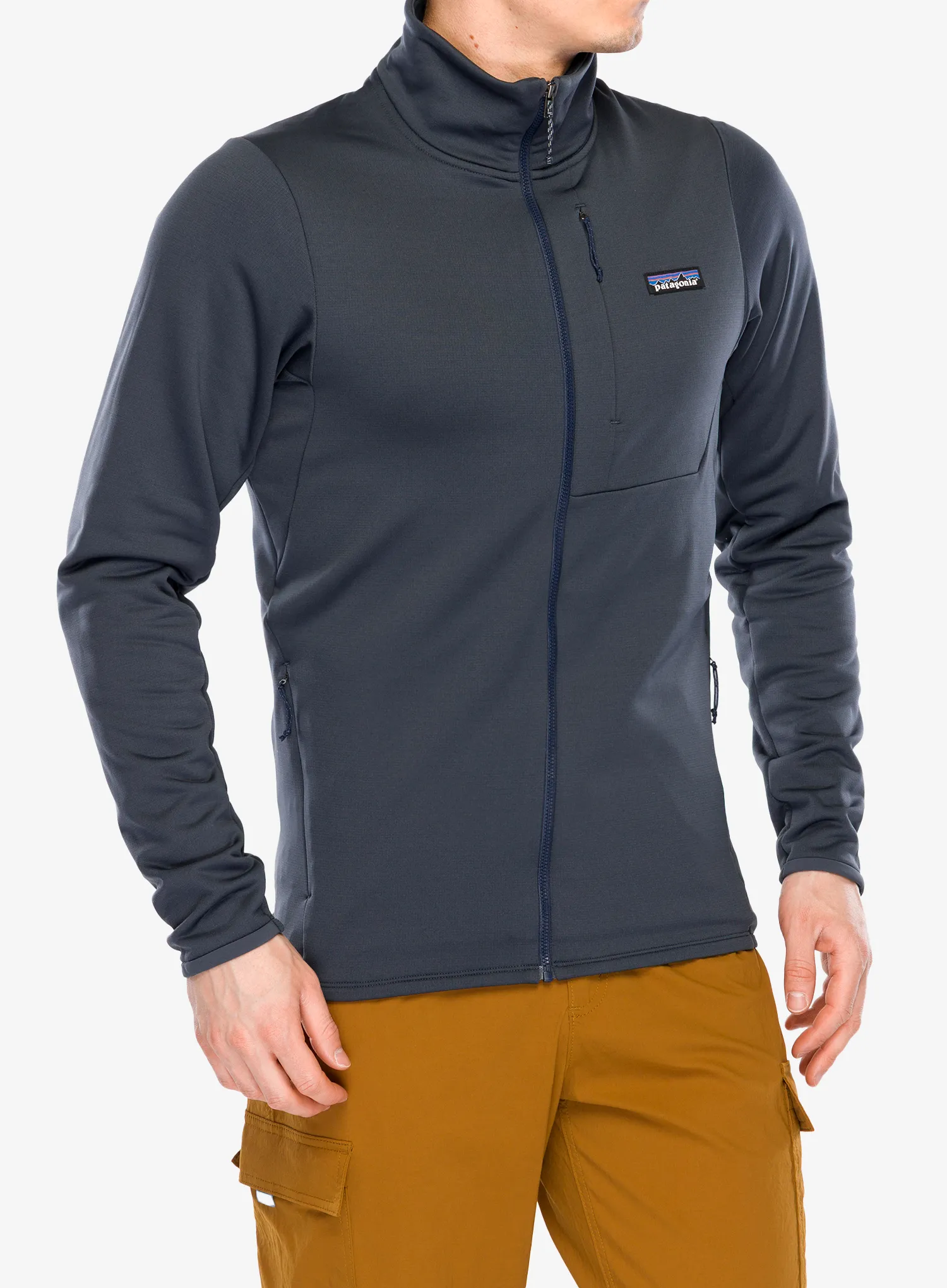 Puloverji brez kapuce Patagonia R1 Thermal Jacket - smolder blue