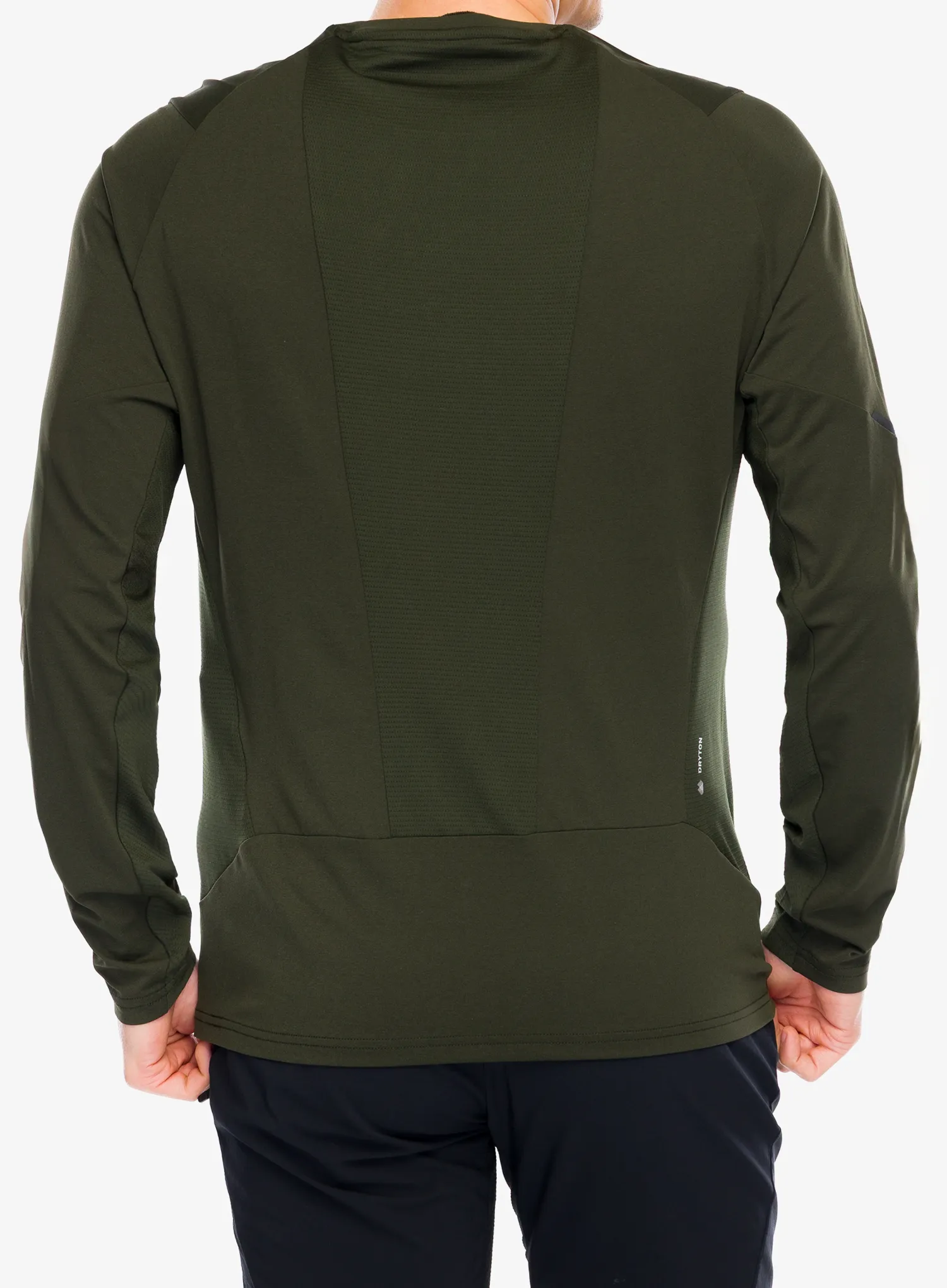 Puloverji brez kapuce Salewa Pedroc Dry L/S Tee - dark olive