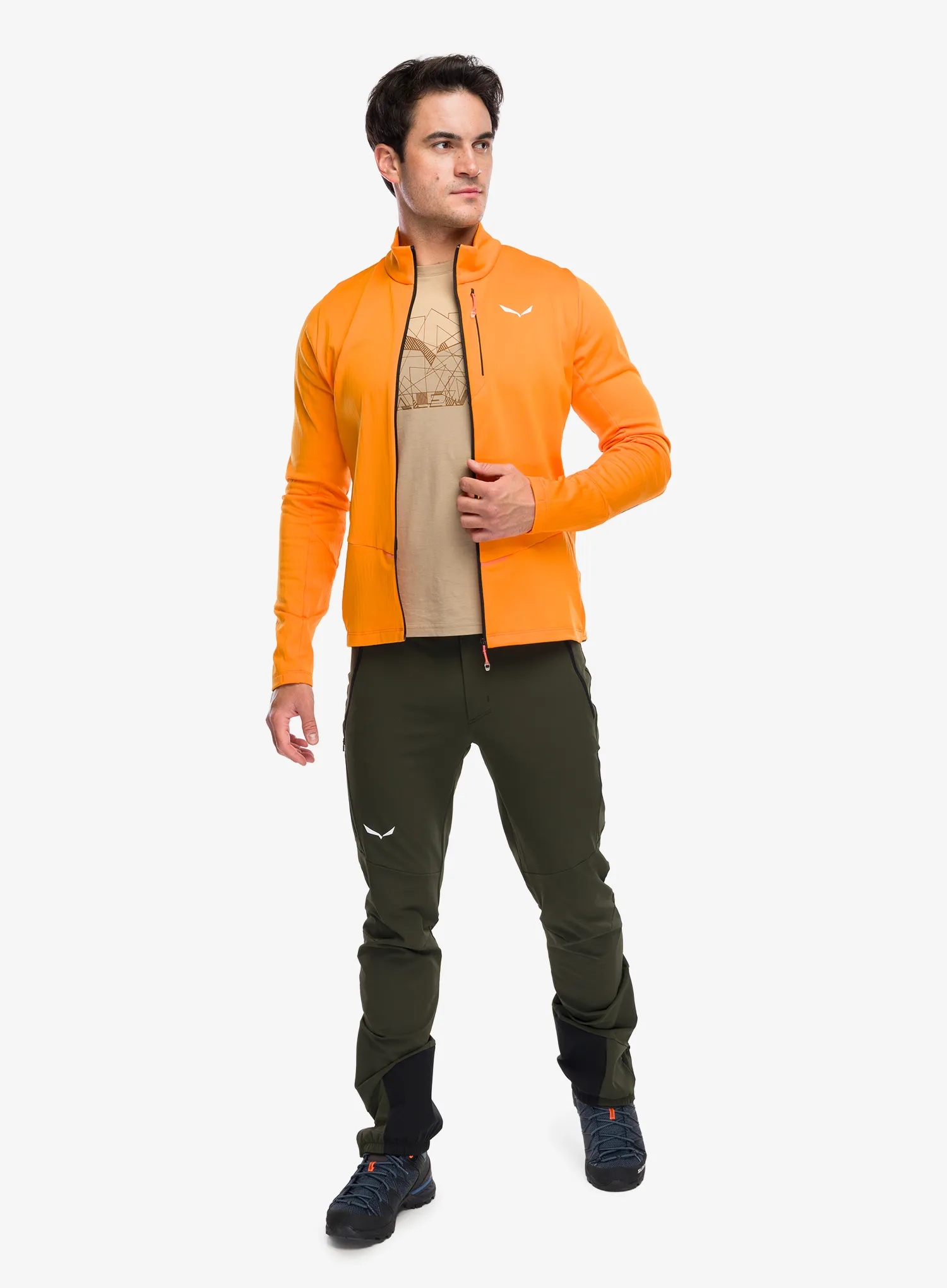Puloverji brez kapuce Salewa Pedroc PL 3 Jacket - turmeric